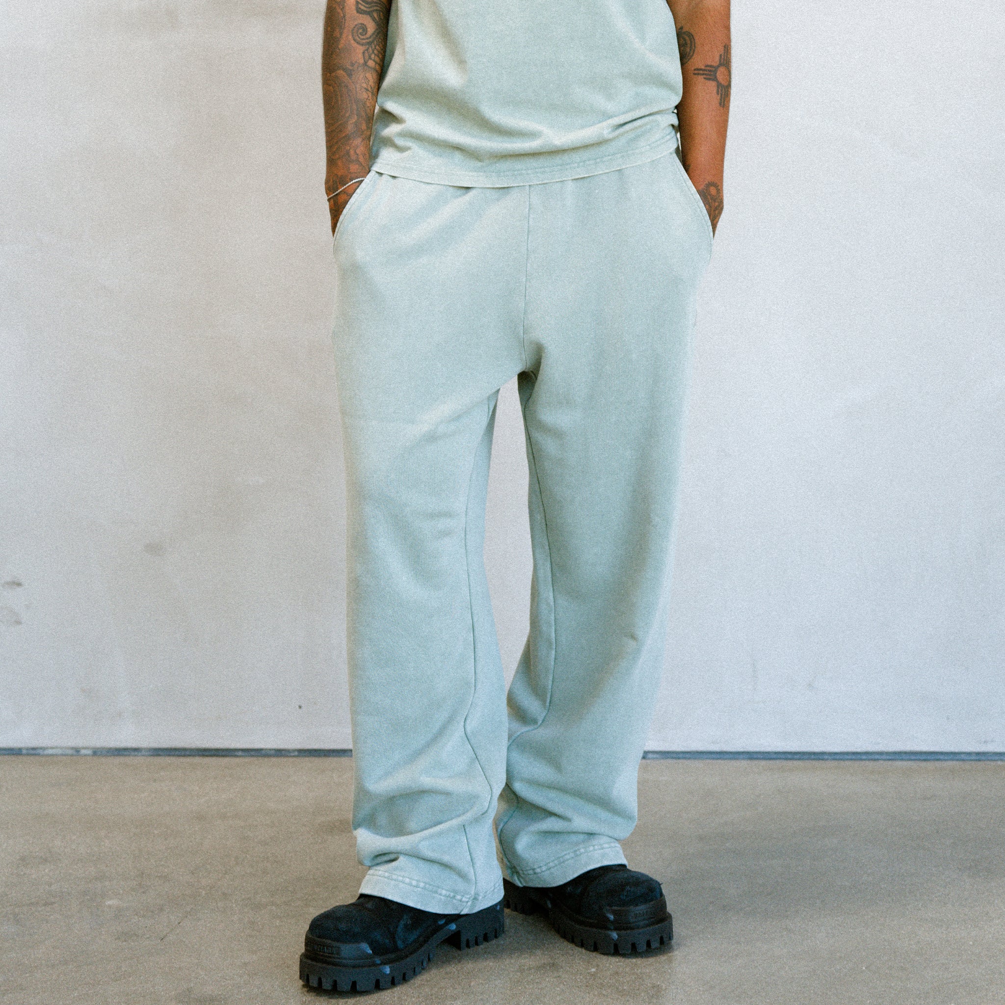 RIPNDIP Castanza Straight Leg Sweatpants (Sage Vintage Wash)
