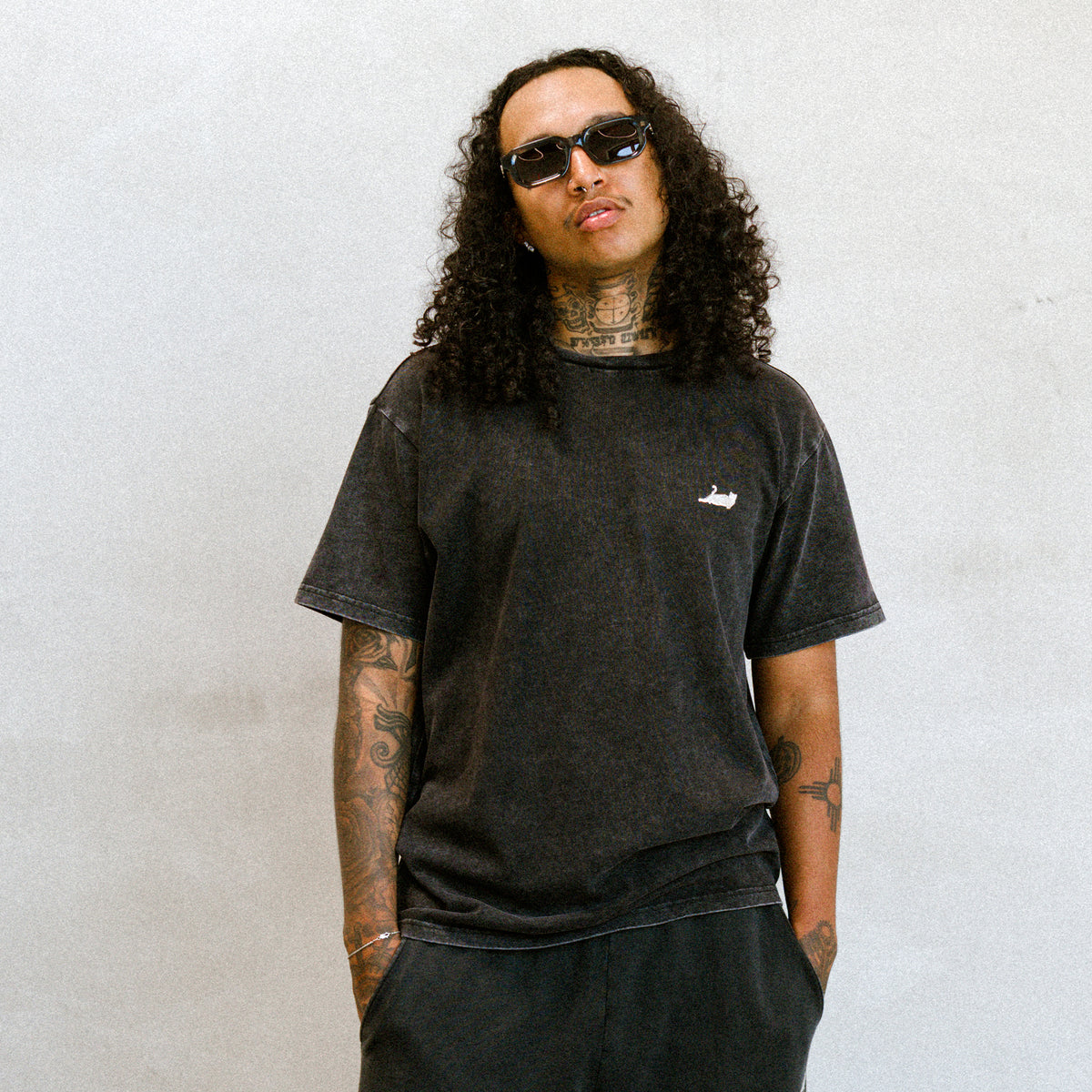 RIPNDIP Castanza Short Sleeve Tee (Black Vintage Wash)