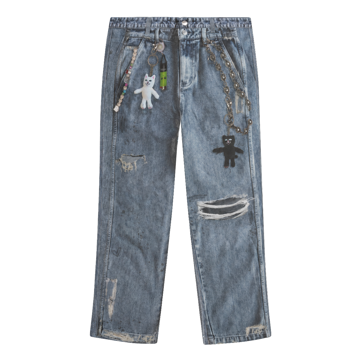 RIPNDIP Real Straight Leg Denim Pants (Light Wash)