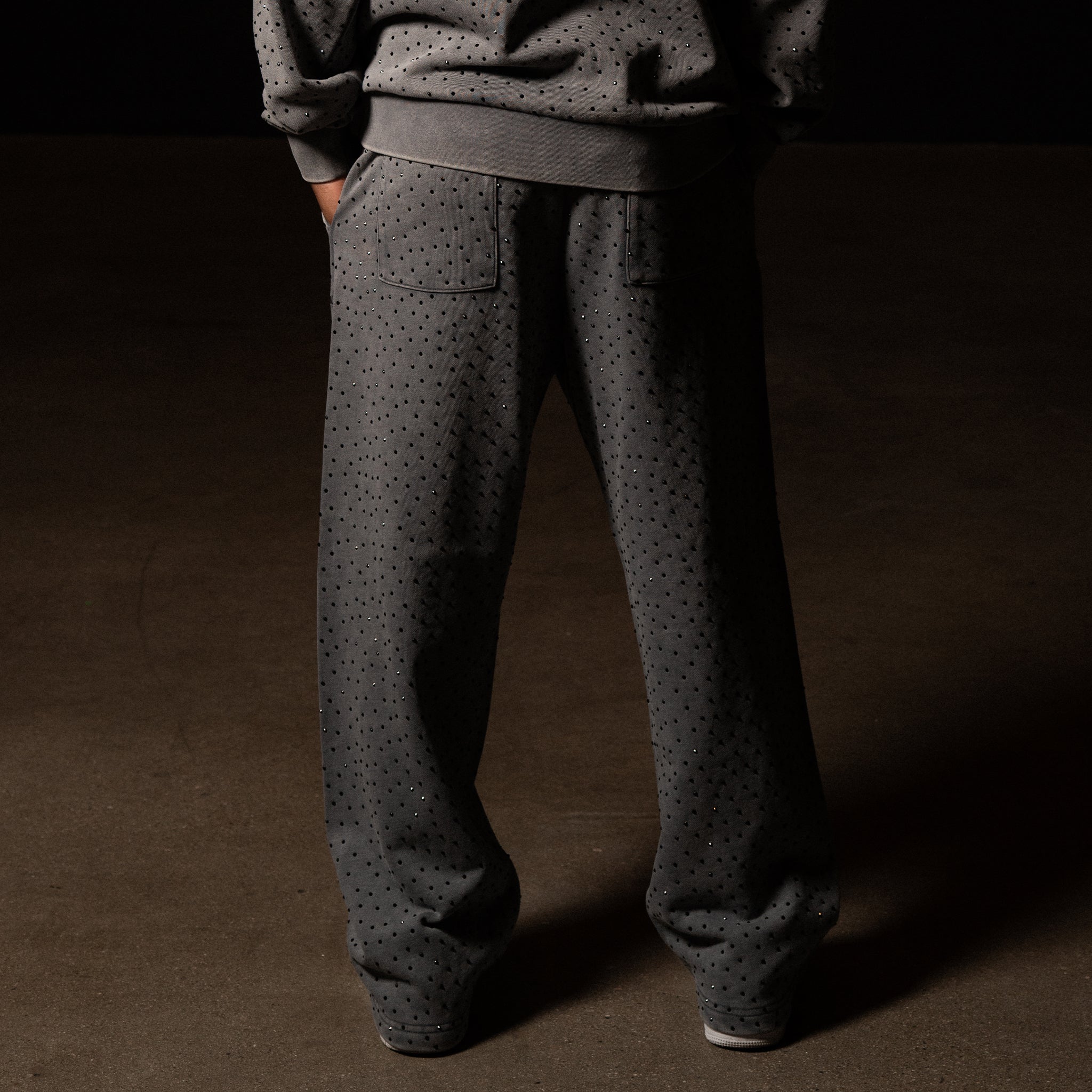 RIPNDIP RIPNGEMS Straight Leg Sweatpants (Charcoal Wash)