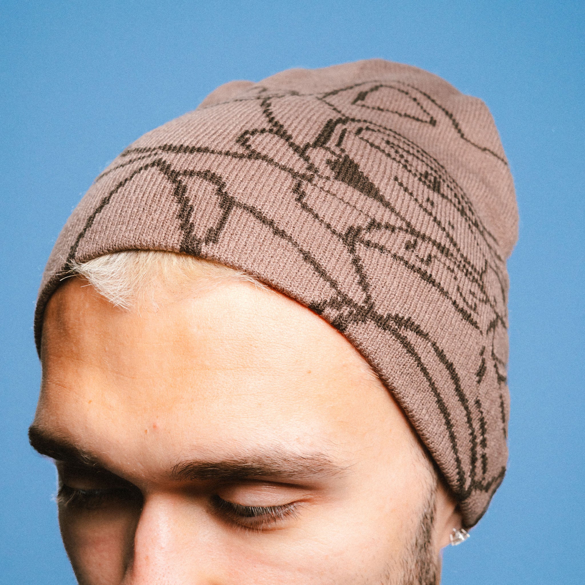 RIPNDIP Rokkunerm Skull Beanie (Brown)