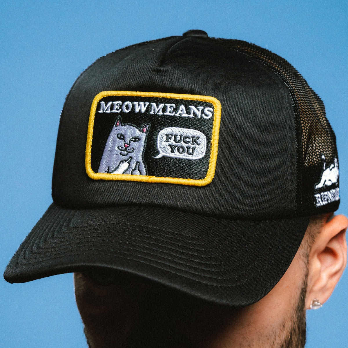 RIPNDIP Meow Meow Trucker Hat (Black)