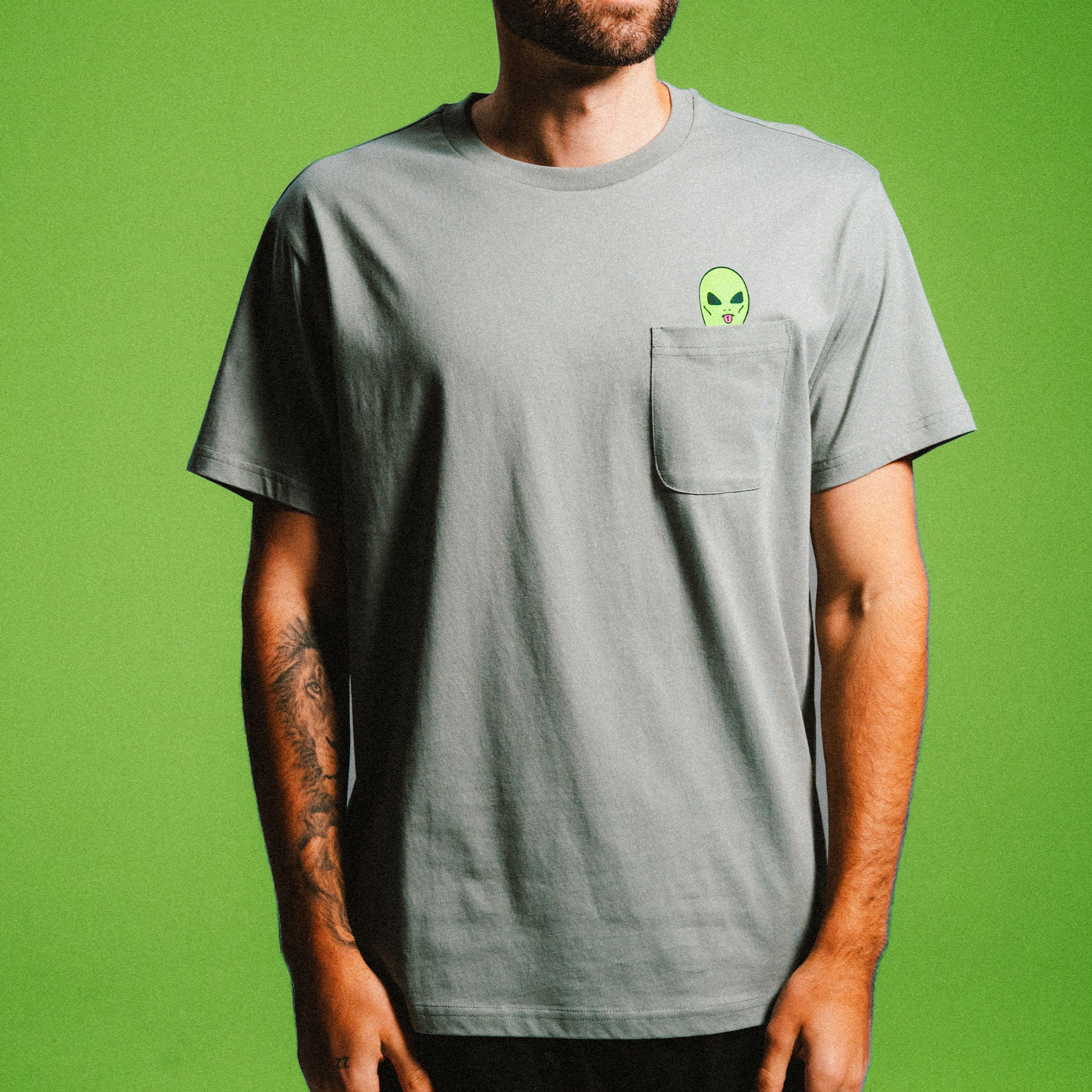 RIPNDIP Lord Alien Pocket Tee (Dusty Sage)