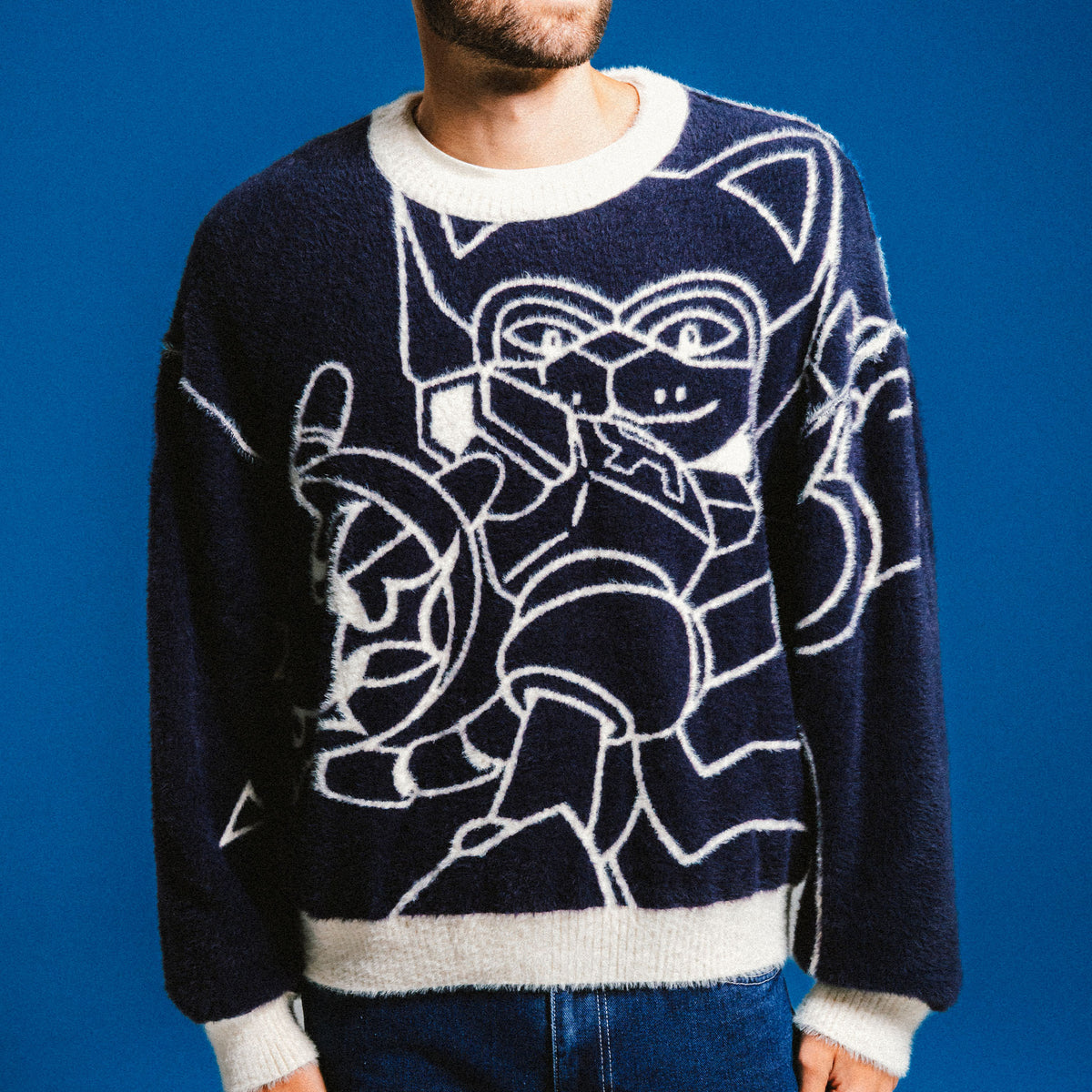 RIPNDIP Rokkunerm Mohair Sweater (Bone)