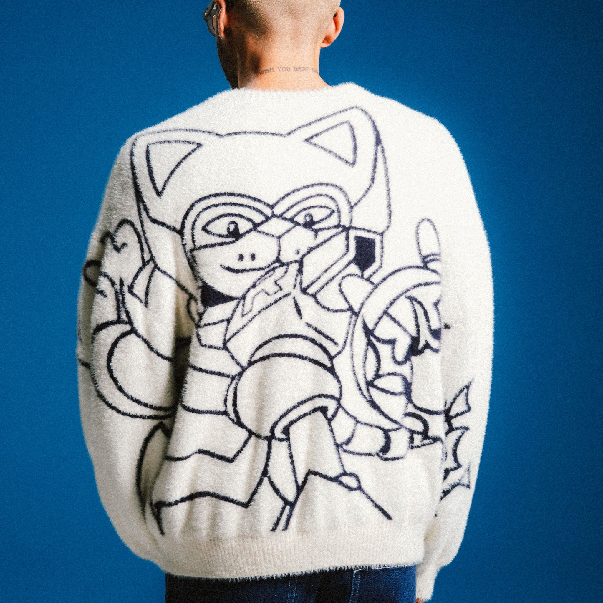 RIPNDIP Rokkunerm Mohair Sweater (Bone)