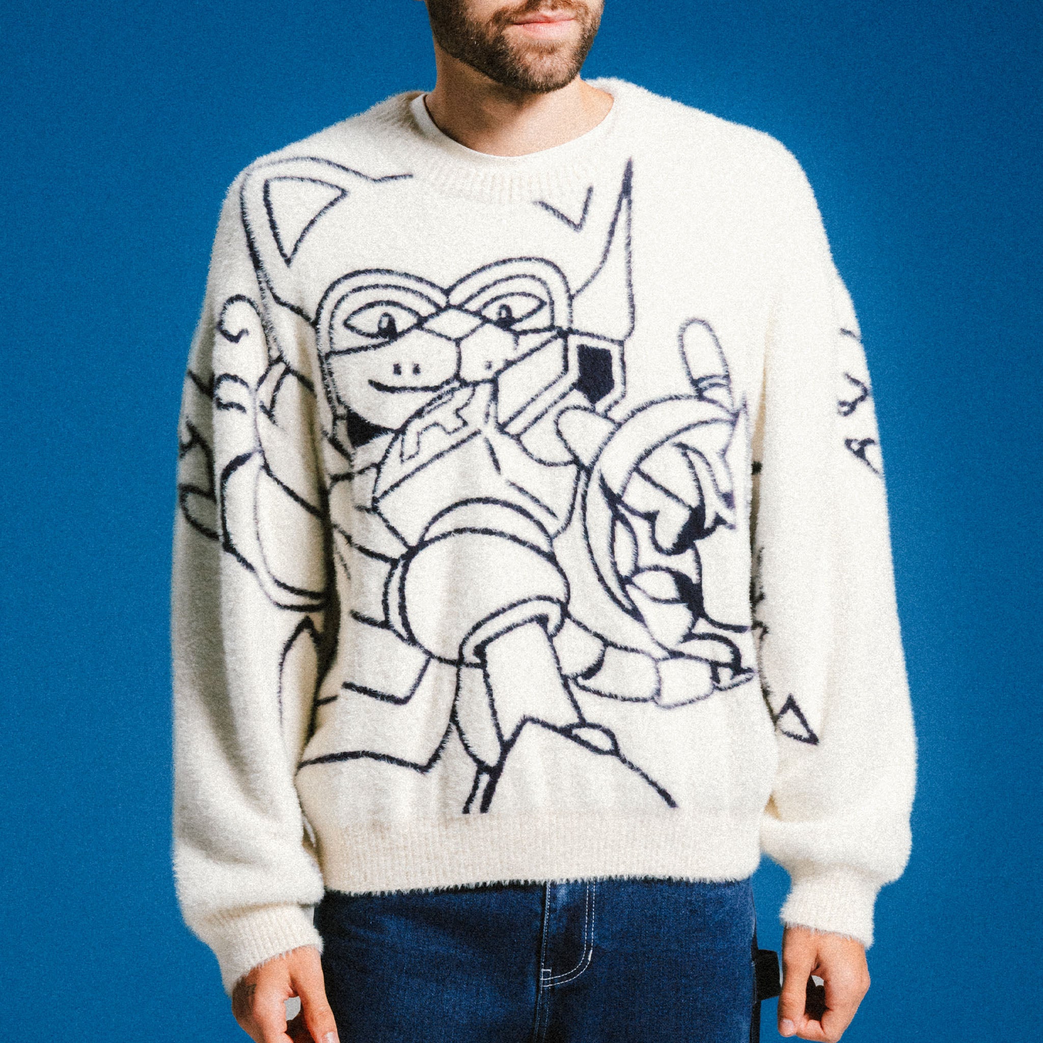 RIPNDIP Rokkunerm Mohair Sweater (Bone)