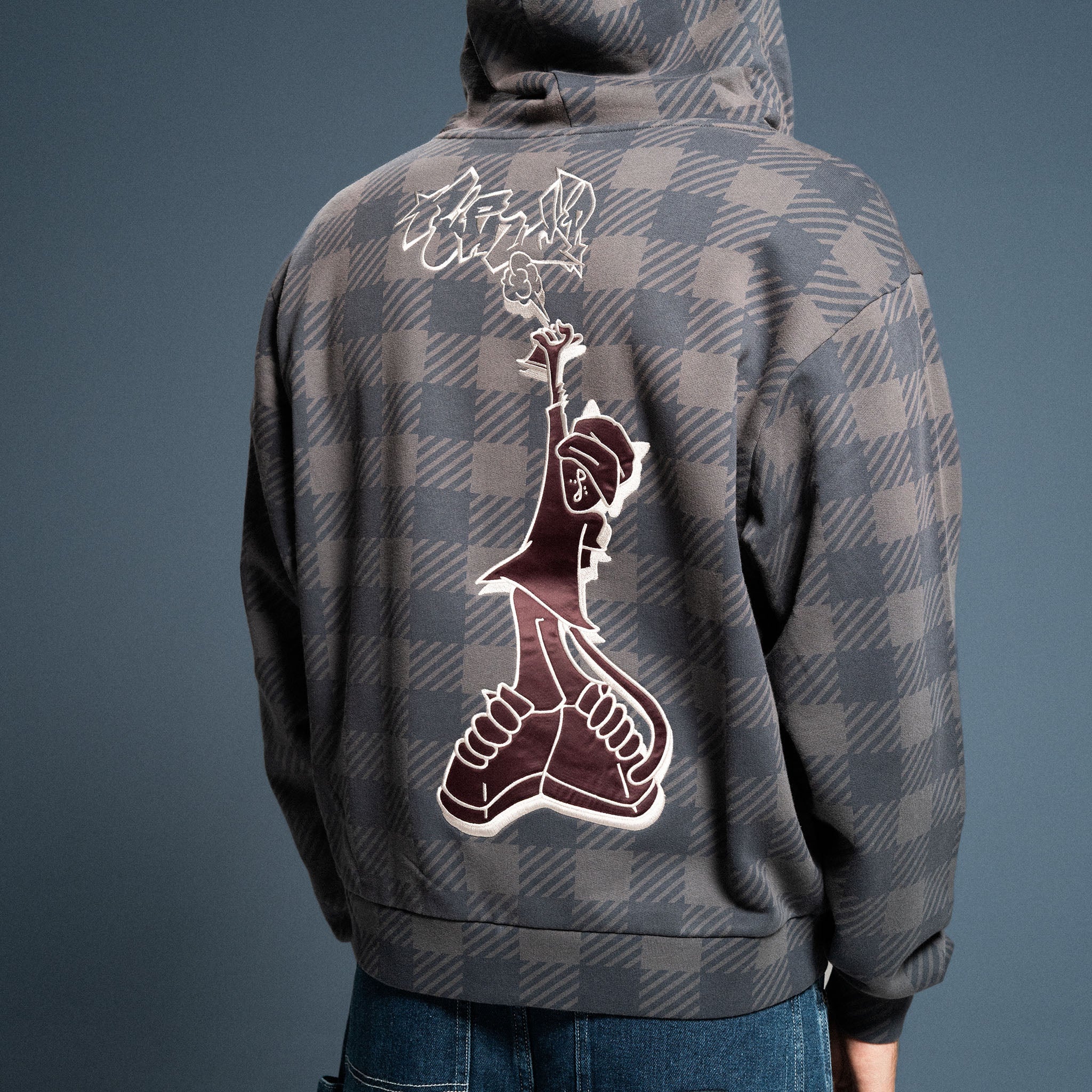 RIPNDIP Hard In Da Paint Zip-Up Hoodie (Charcoal Sun Fade)