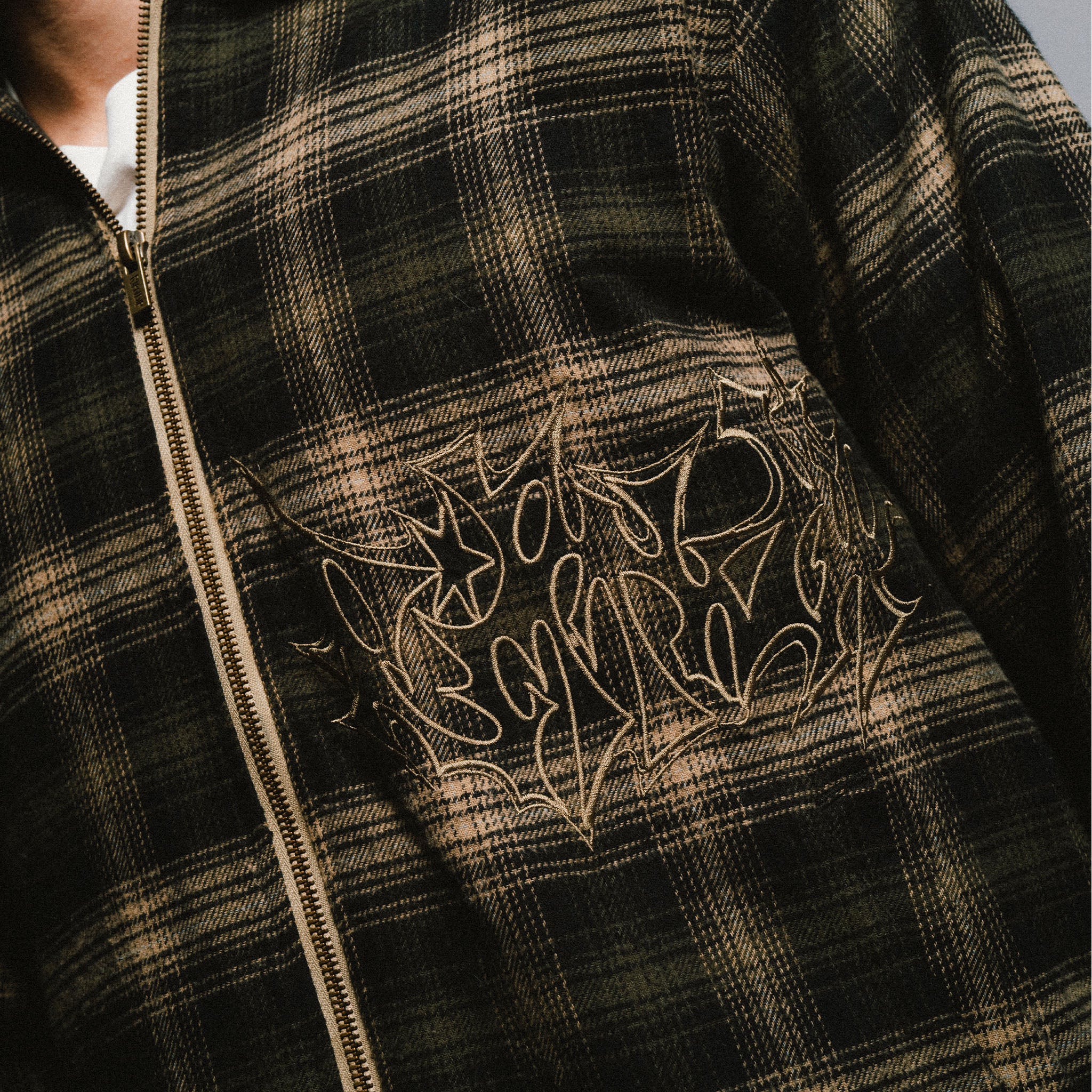 RIPNDIP Slater Work Jacket (Navy / Forest Plaid)