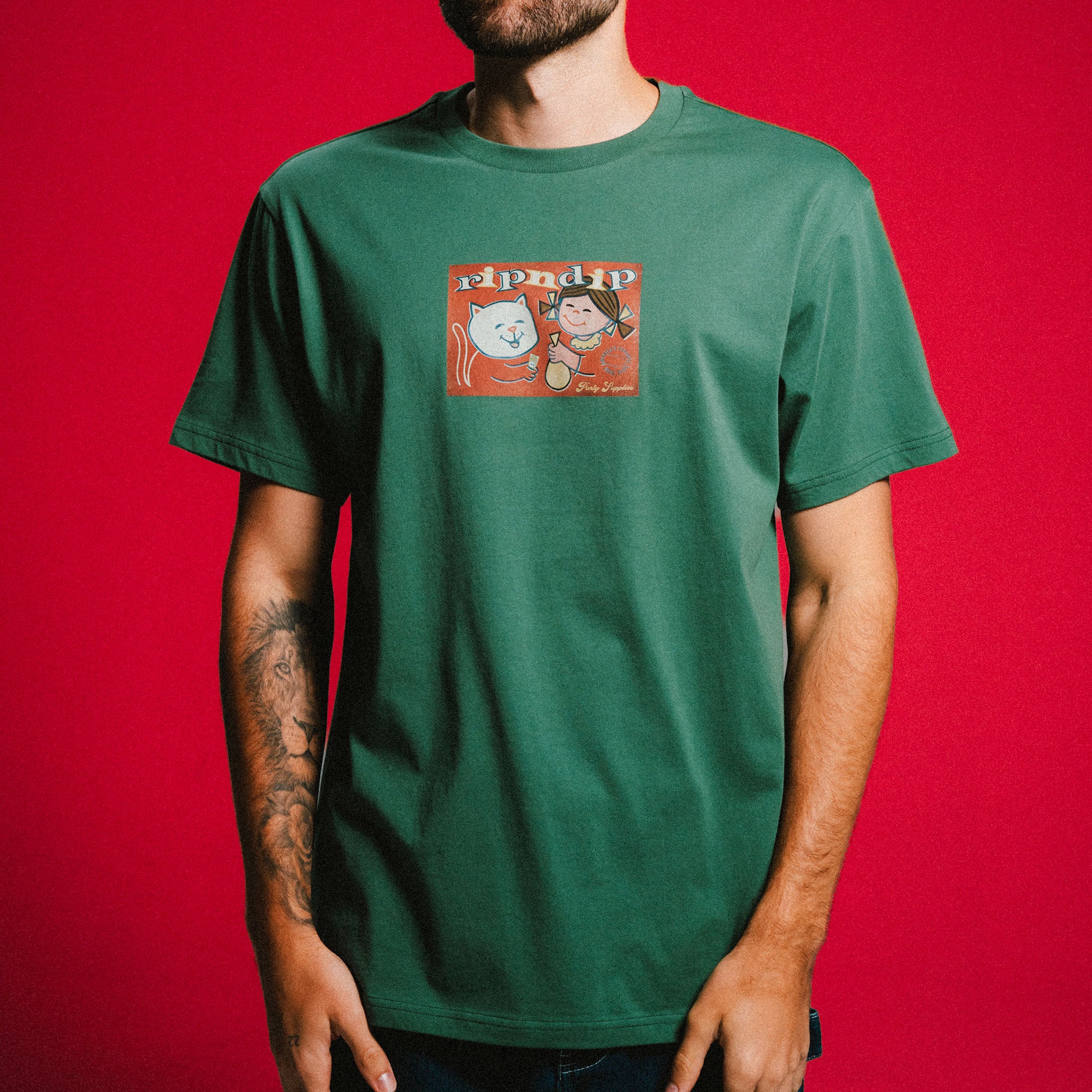 RIPNDIP Party Supplies Tee (Olive)