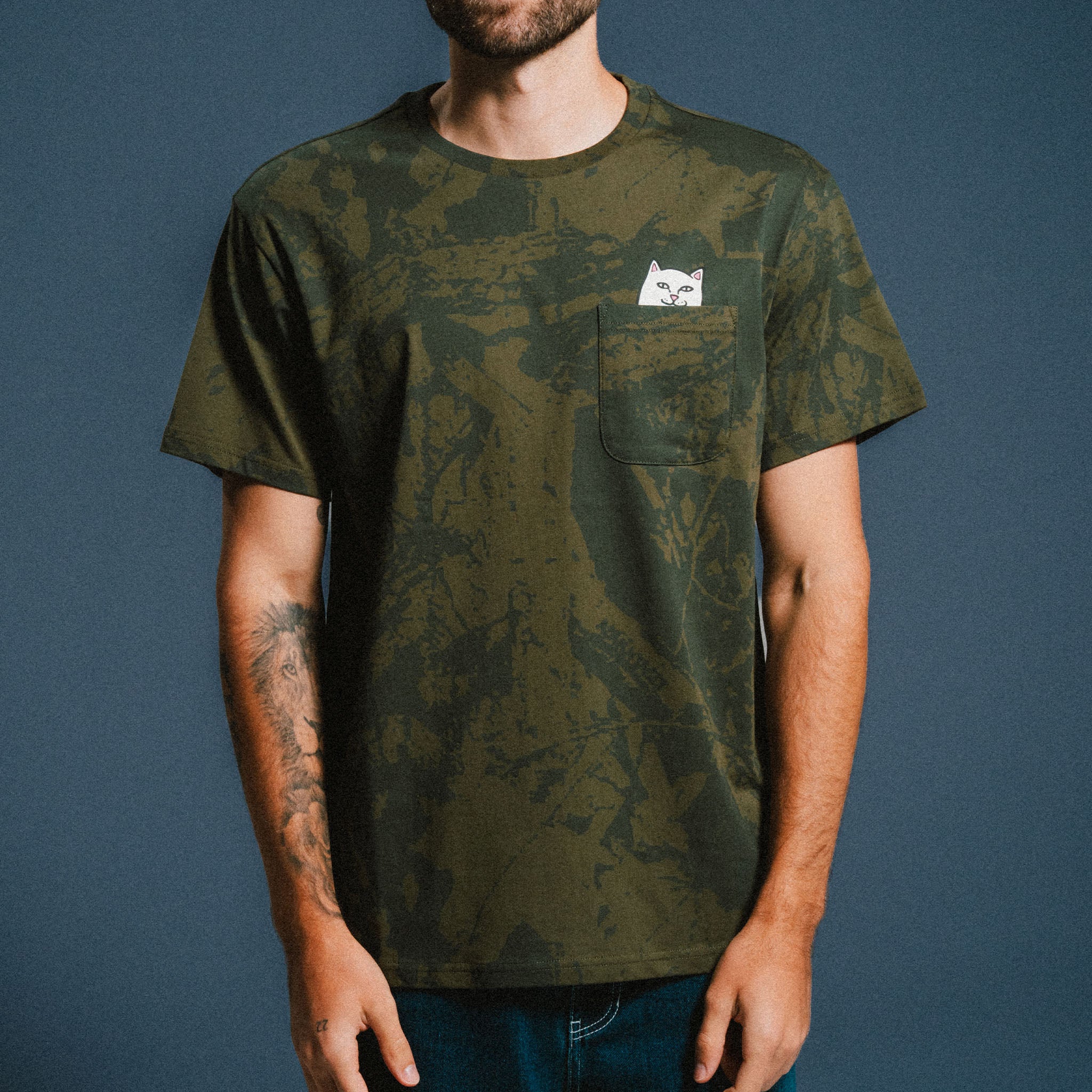 RIPNDIP Lord Nermal Pocket Tee (Forest Camo)