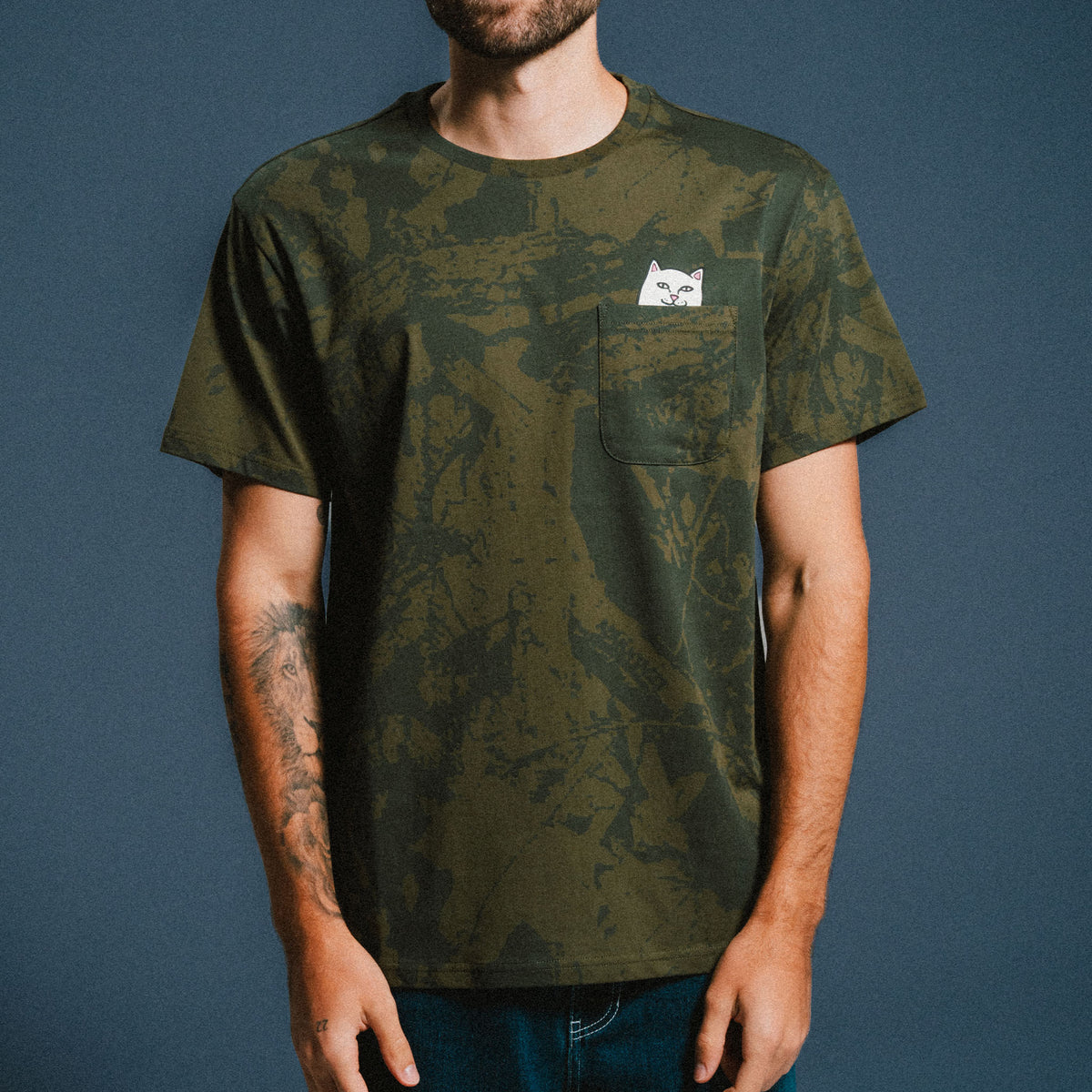 RIPNDIP Lord Nermal Pocket Tee (Forest Camo)