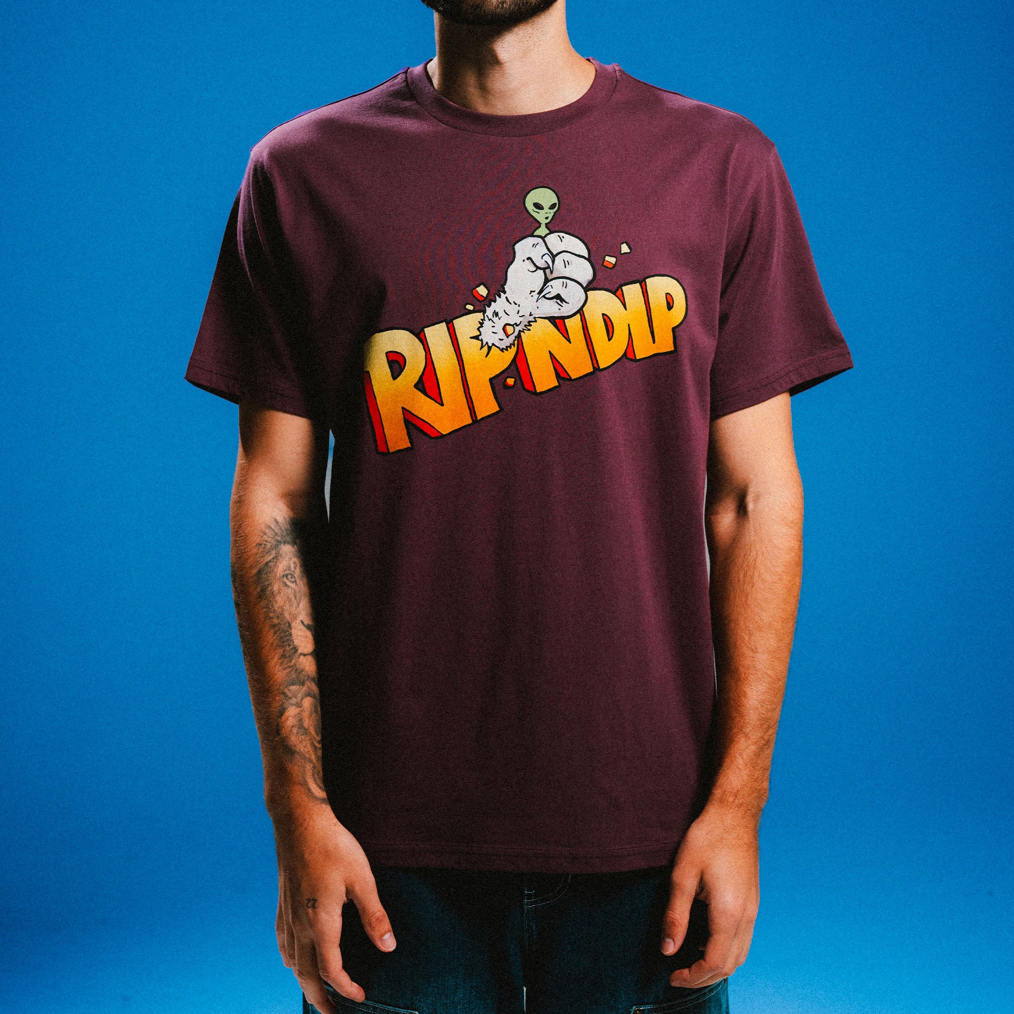 RIPNDIP Stronger Tee (Dark Plum)