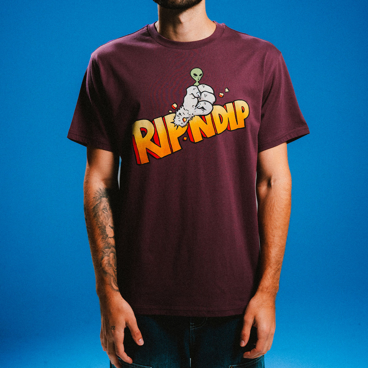 RIPNDIP Stronger Tee (Dark Plum)