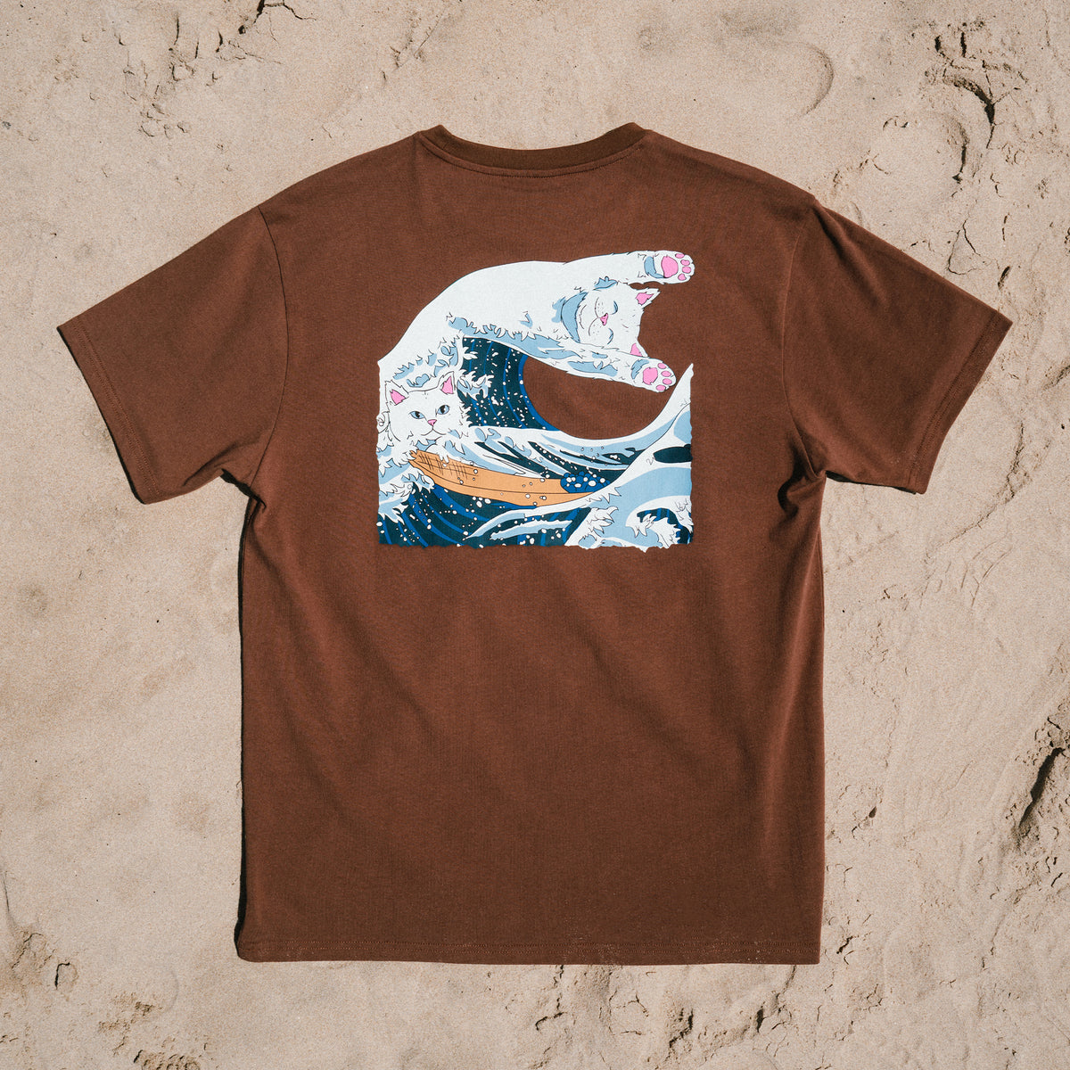 RIPNDIP Great Wave Of Nerm Tee (Brown)