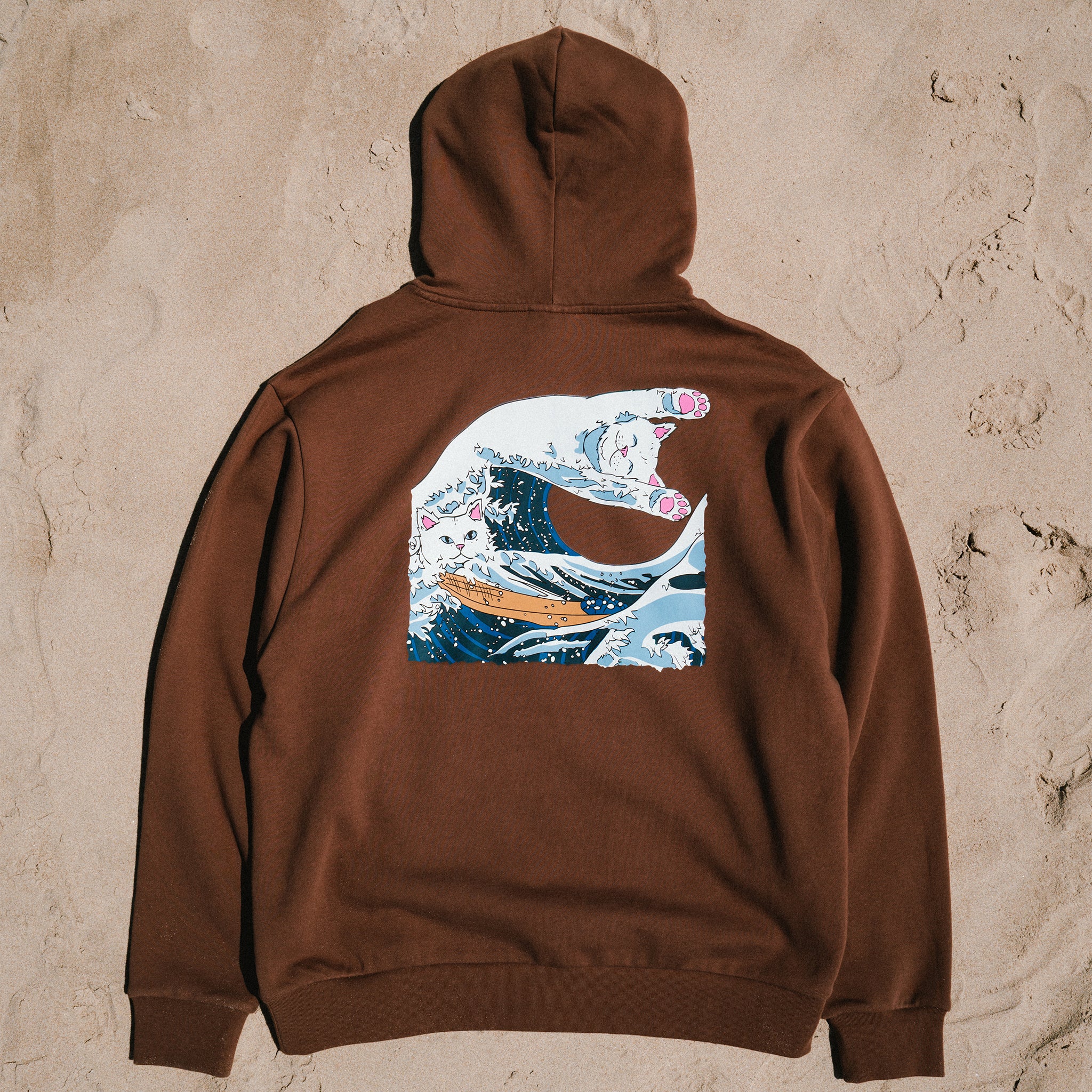 RIPNDIP Great Wave Of Nerm Hoodie (Brown)