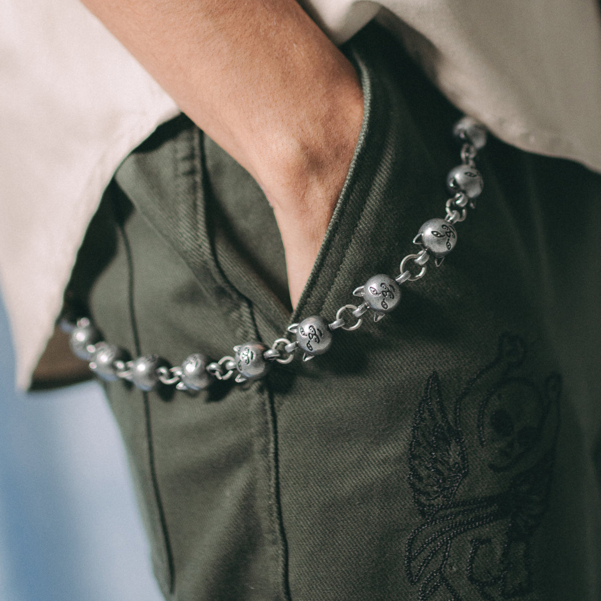RIPNDIP Lord Nermal Wallet Chain (Silver)