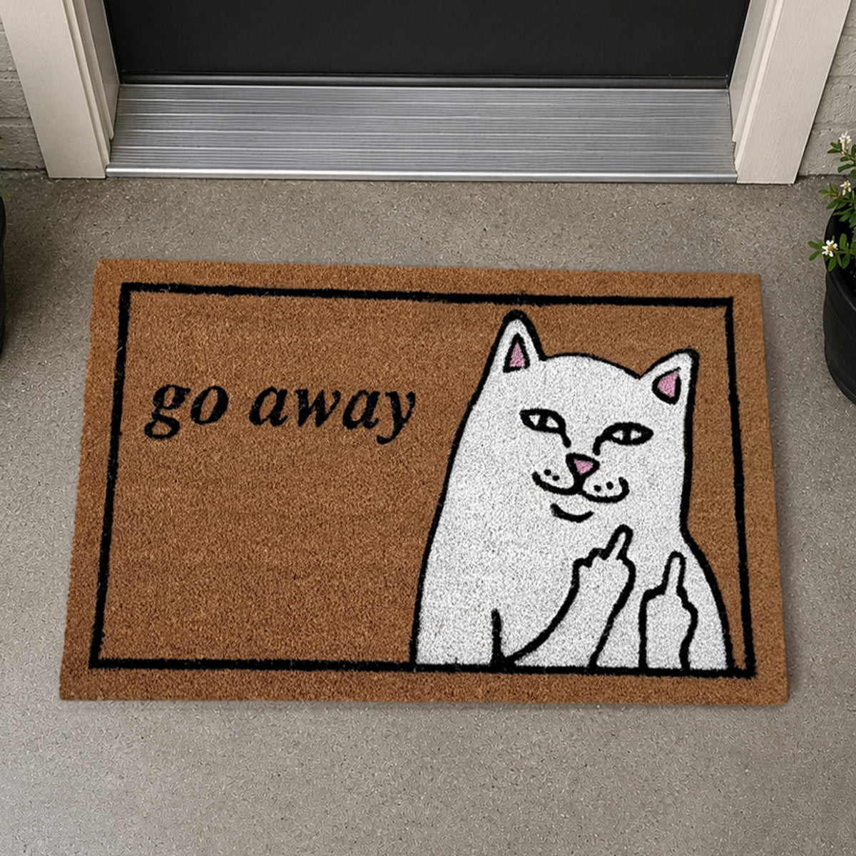 RIPNDIP Go Away Door Mat (Brown)