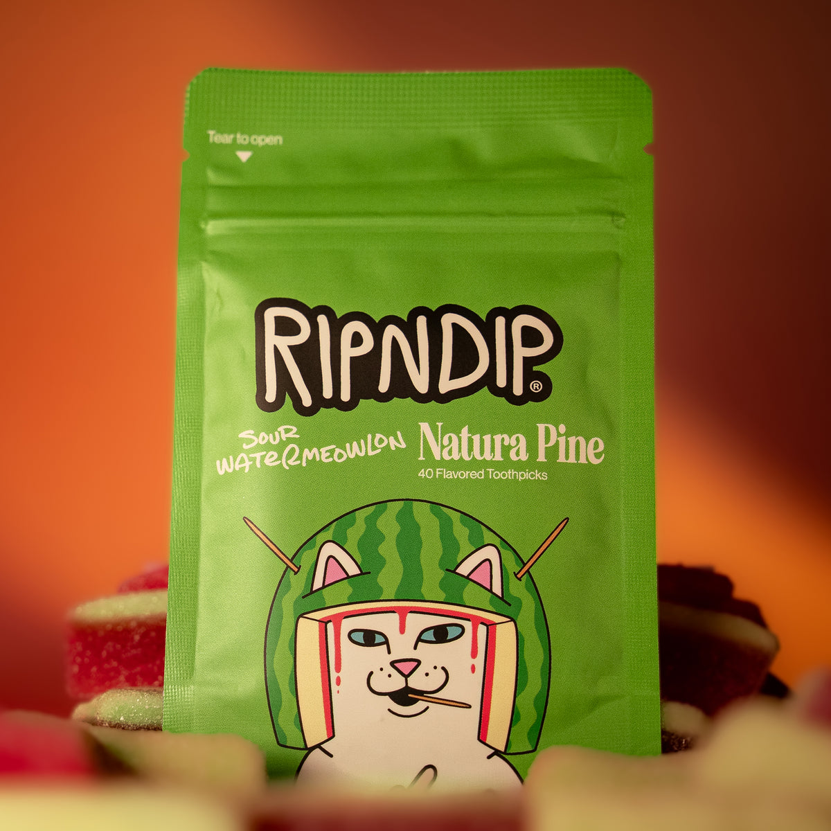 RIPNDIP Sour Watermeowlon Flavored Toothpick Pouch (White)