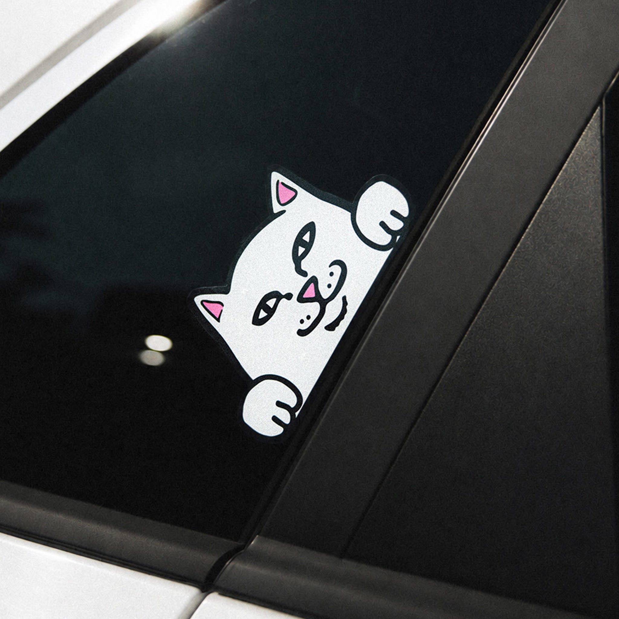 RIPNDIP Peeking Nermal Car Sticker Pack (White)