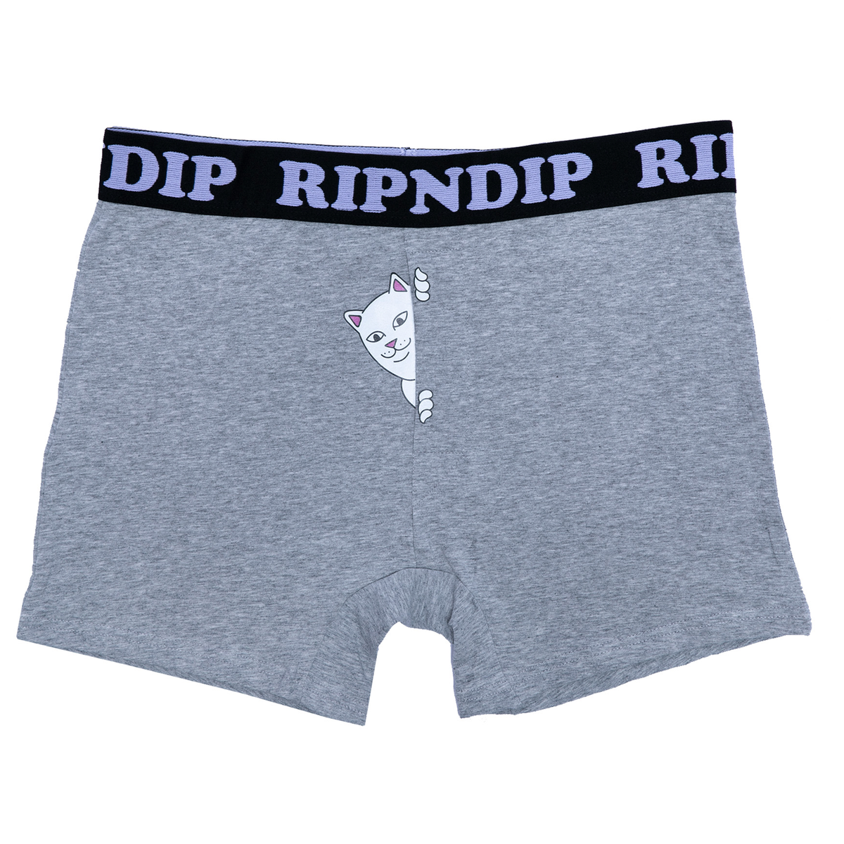 334627 Peek A Nermal Boxers  (Heather Grey)