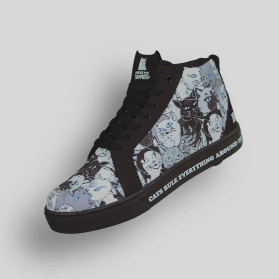 Racer Mid Heelys Shoes (Black/White/Neon Green)