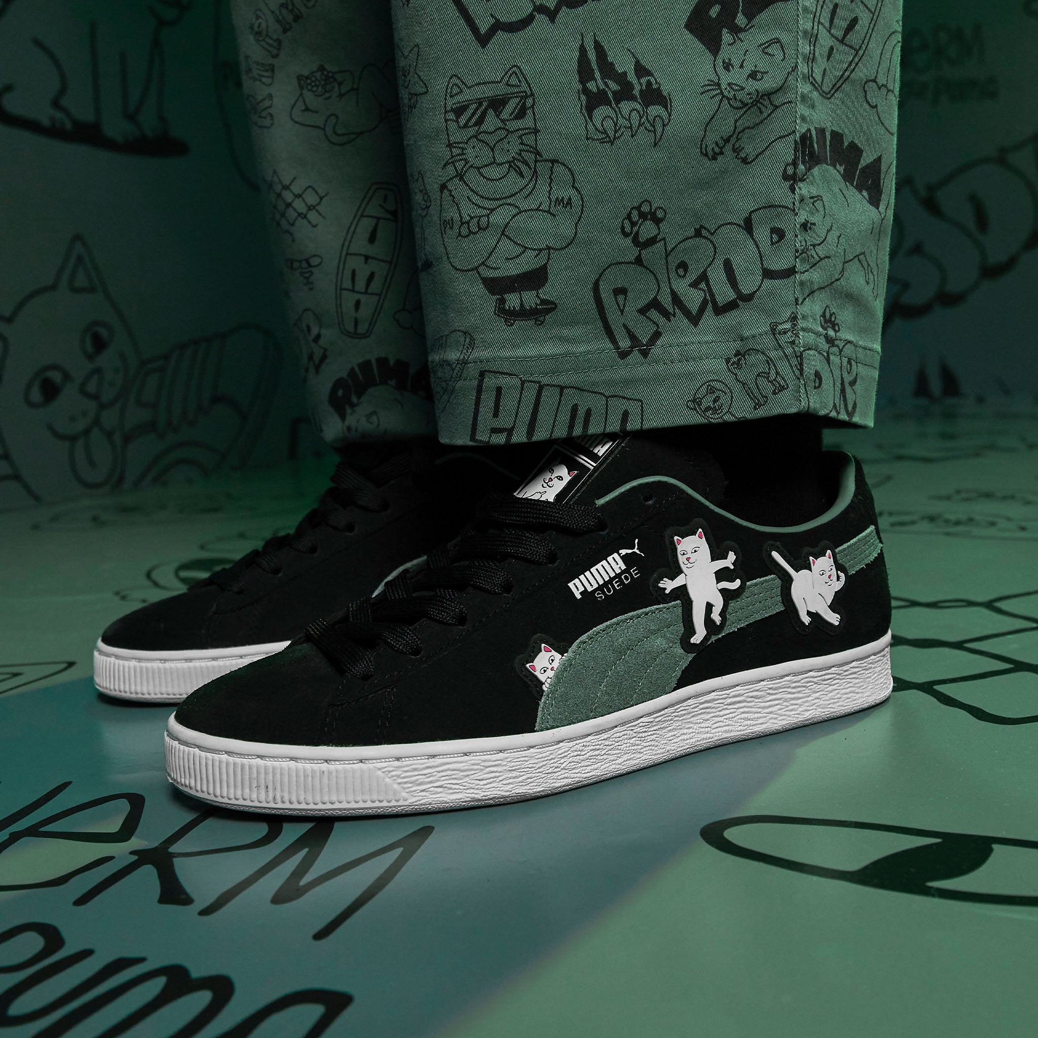 Suede RIPNDIP (Puma Black Eucalyptus)