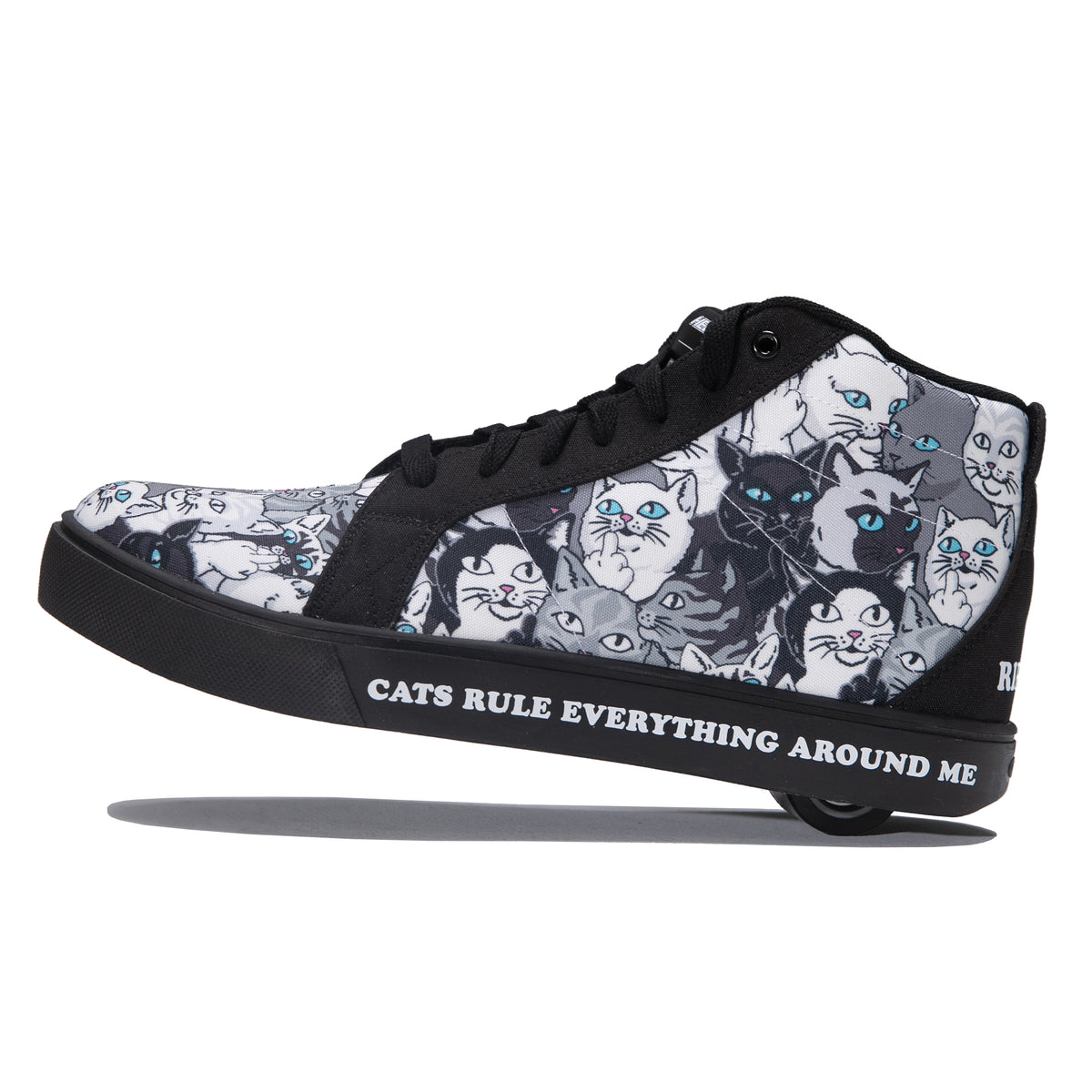 RIPNDIP Racer Mid Heelys Shoes (Black/White/Neon Green)
