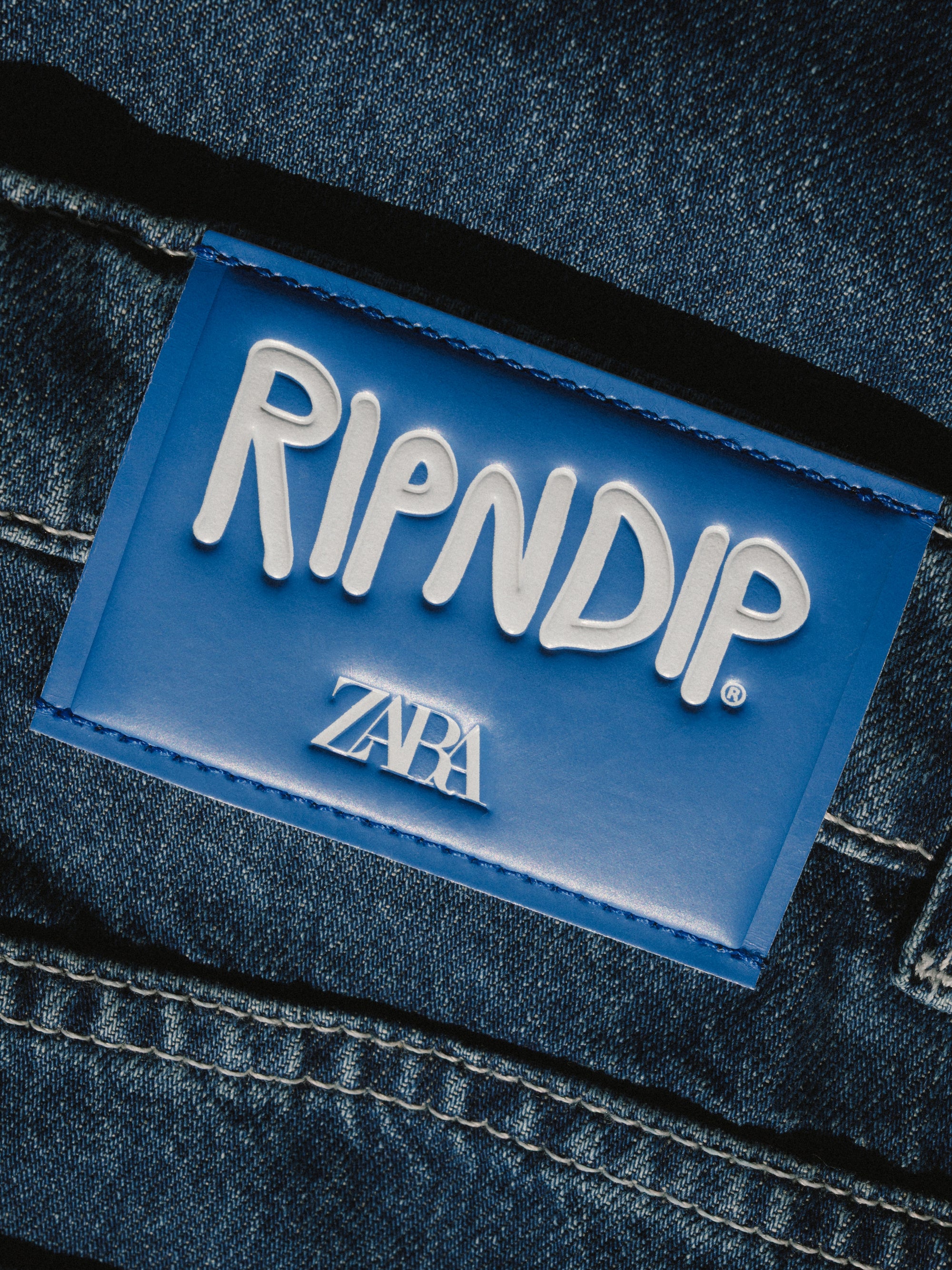 RIPNDIP x ZARA denim tag