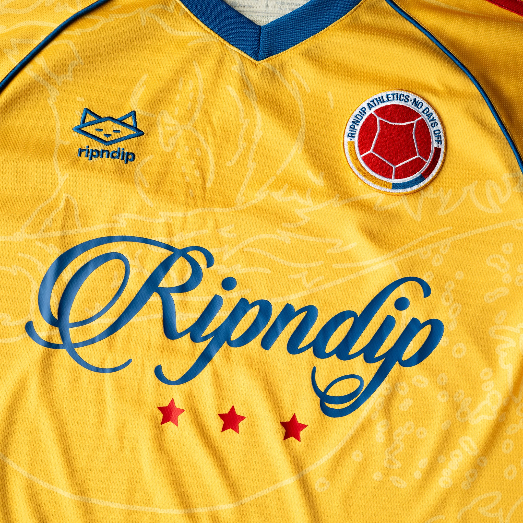 RIPNDIP RND Cup Columbia Soccer Jersey (Gold/Red)