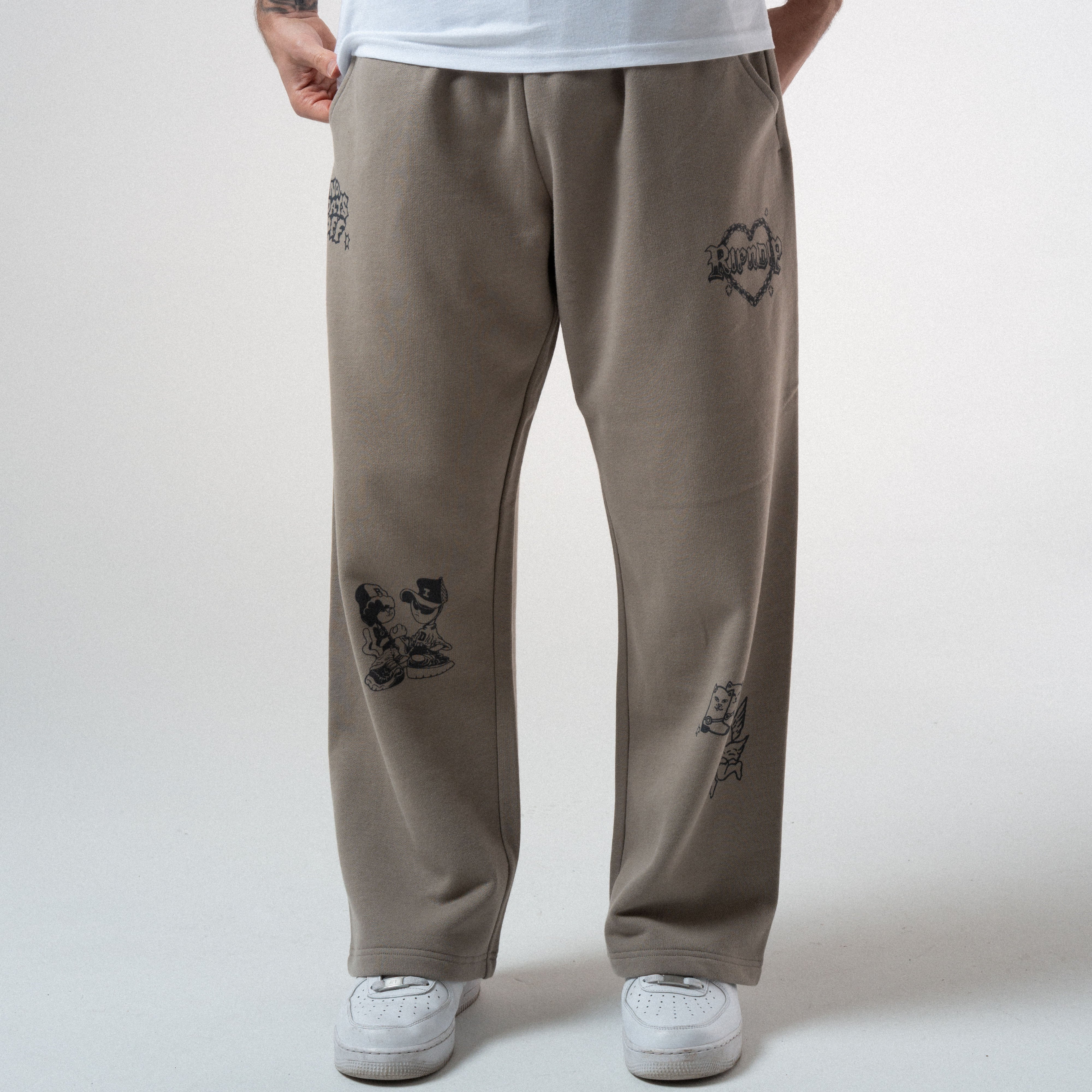 RIPNDIP Westside Straight Leg Sweatpants (Dark Sand)