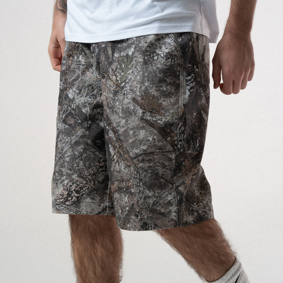 RIPNDIP Nermal Tree Camo Baggy Denim Shorts (Nerm Tree Camo)