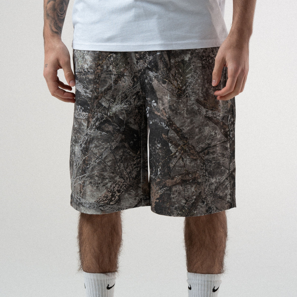 RIPNDIP Nermal Tree Camo Baggy Denim Shorts (Nerm Tree Camo)