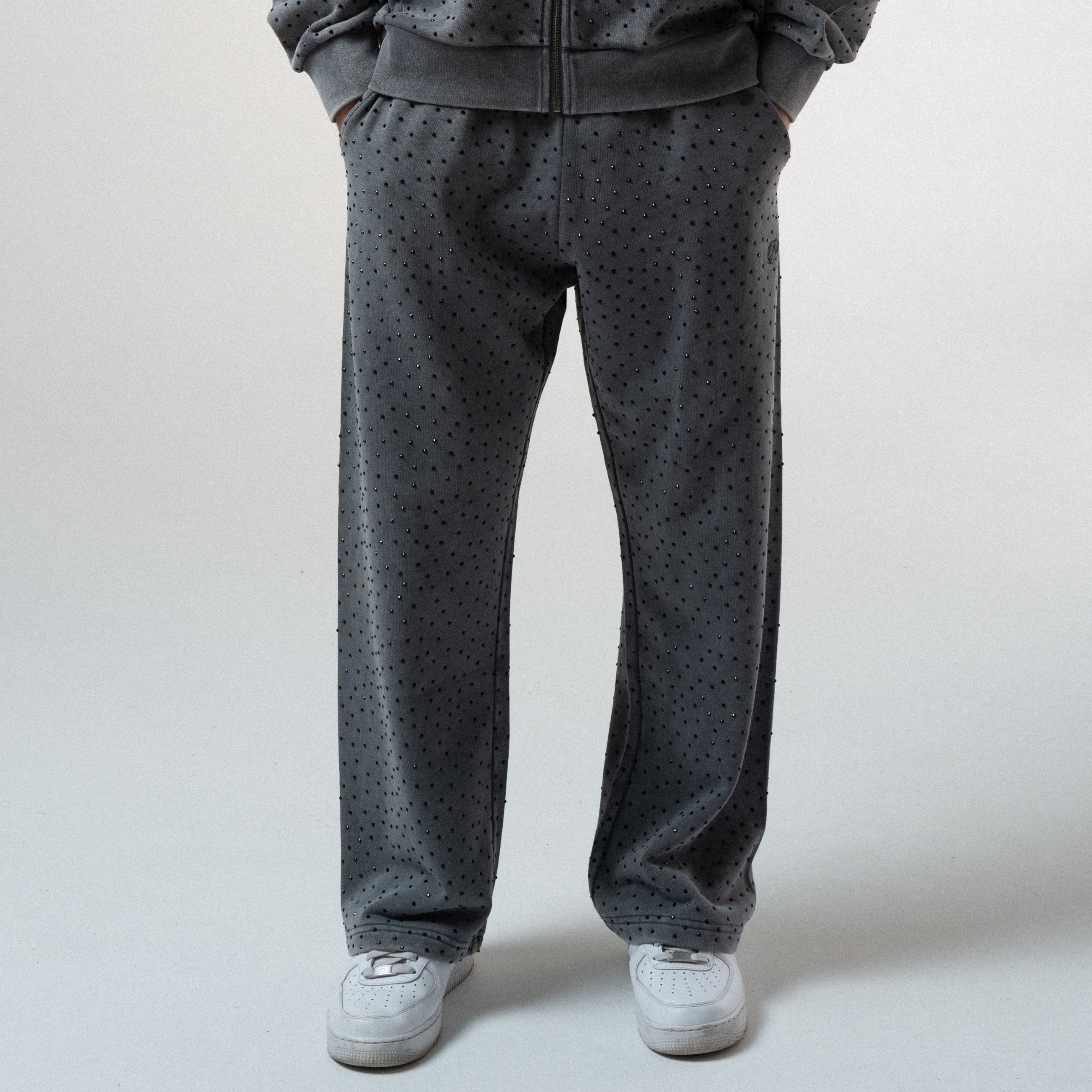 RIPNDIP RIPNGEMS Straight Leg Sweatpants (Charcoal Wash)
