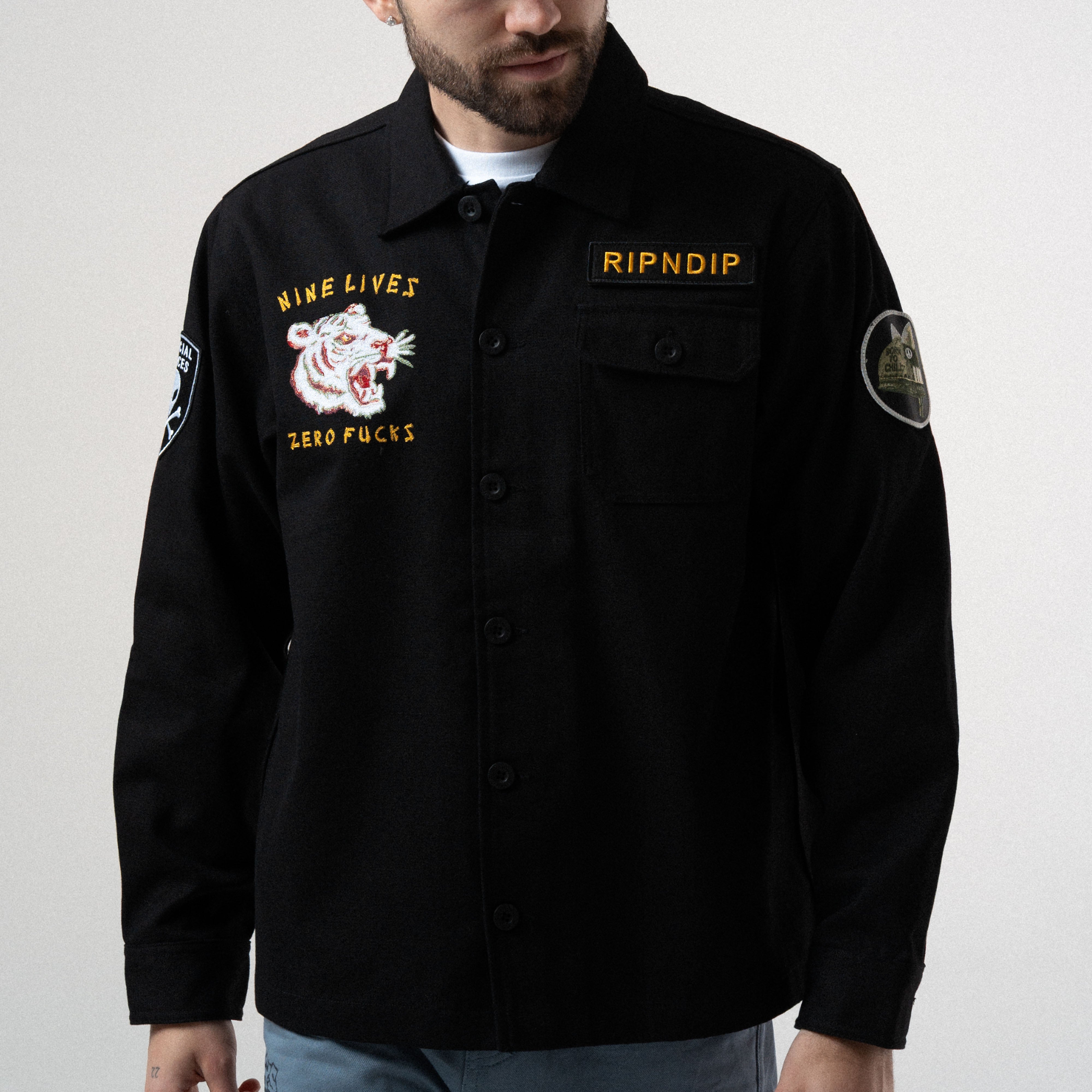 RIPNDIP Nine Lives Military Jacket (Black)