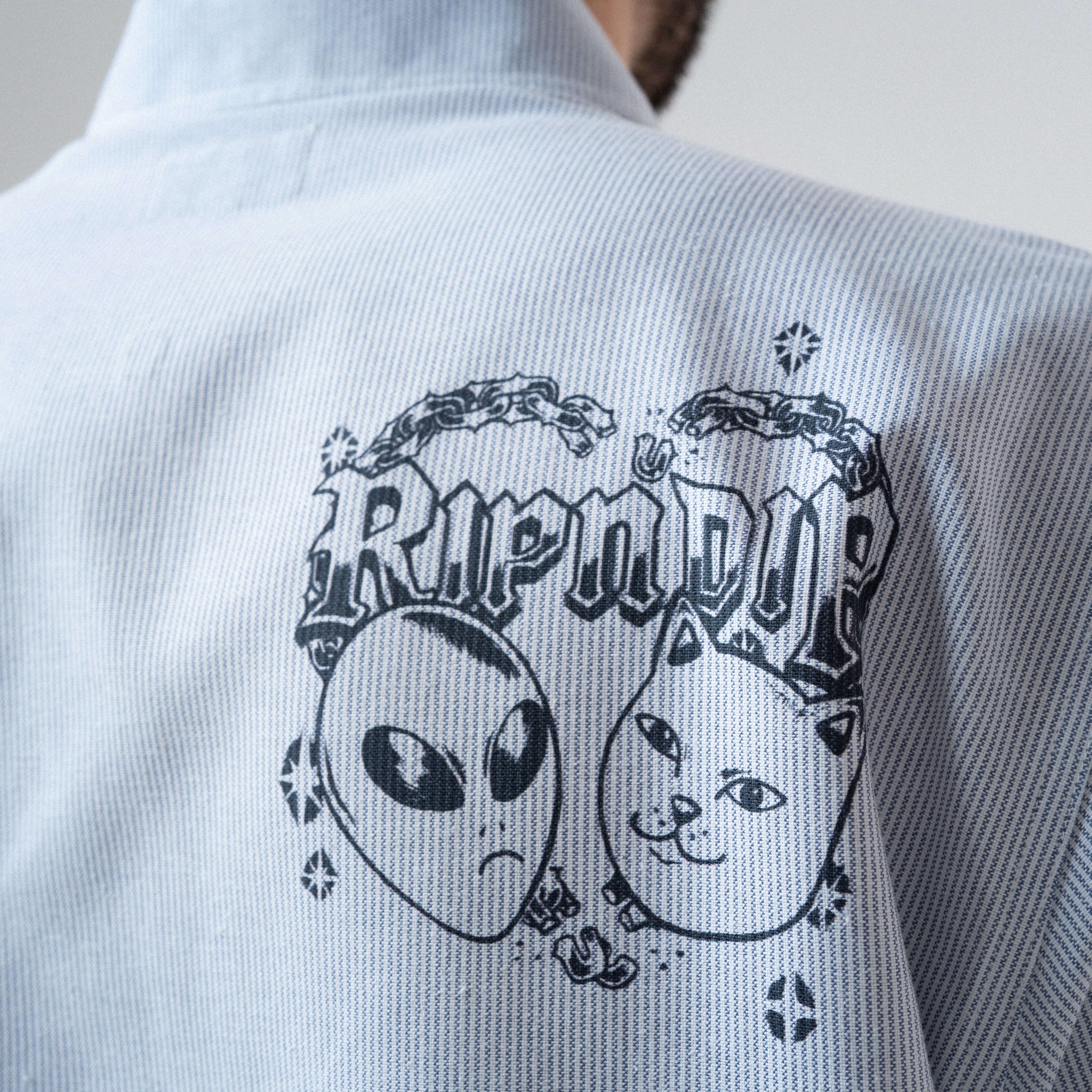 RIPNDIP Westside Quarter Zip Shirt (Navy )
