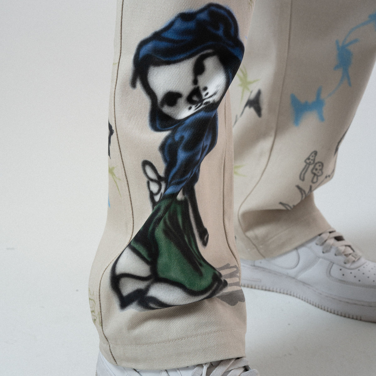 RIPNDIP Goosebumps Wide Fit Pants (Bone)