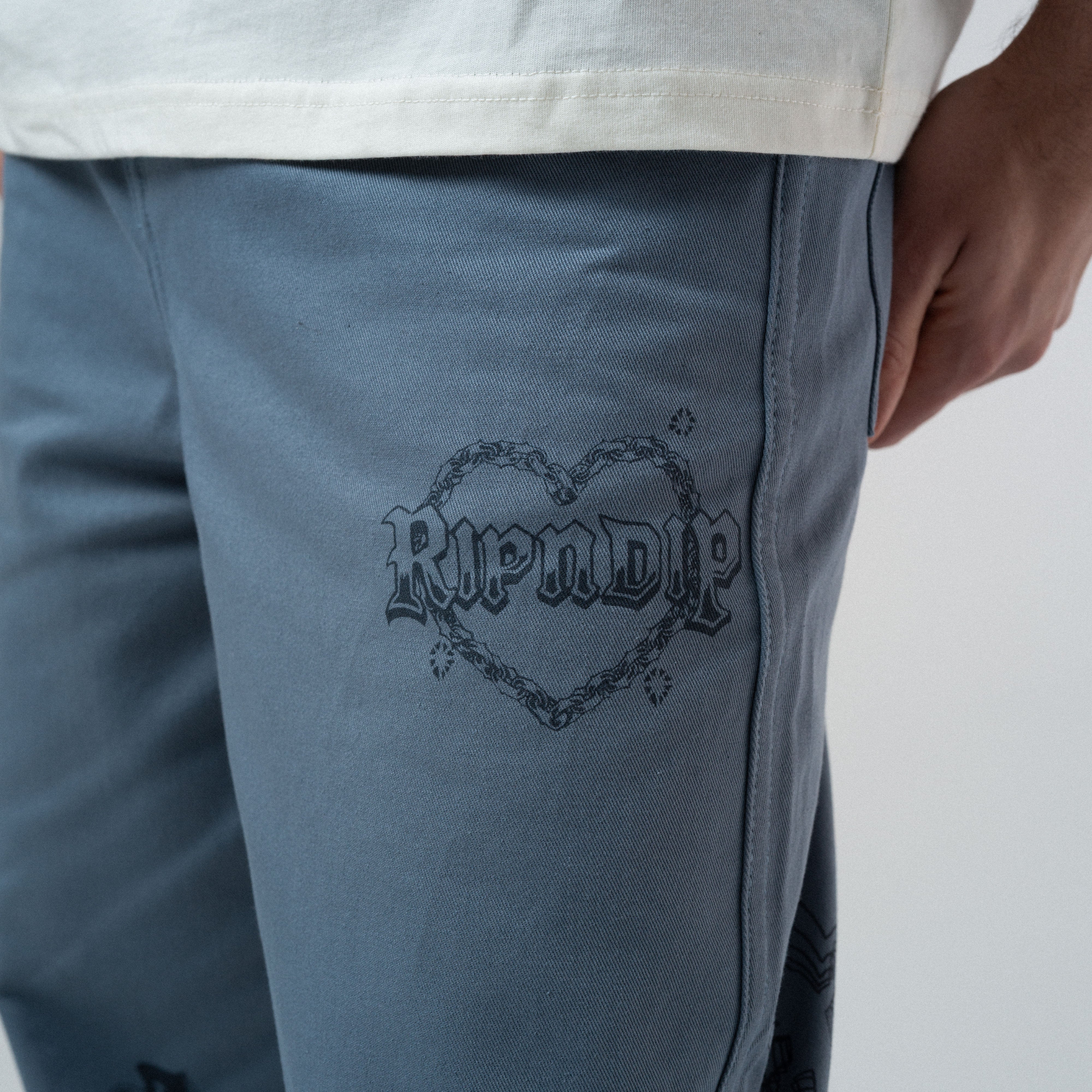 RIPNDIP Westside Wide Fit Pants (Slate)