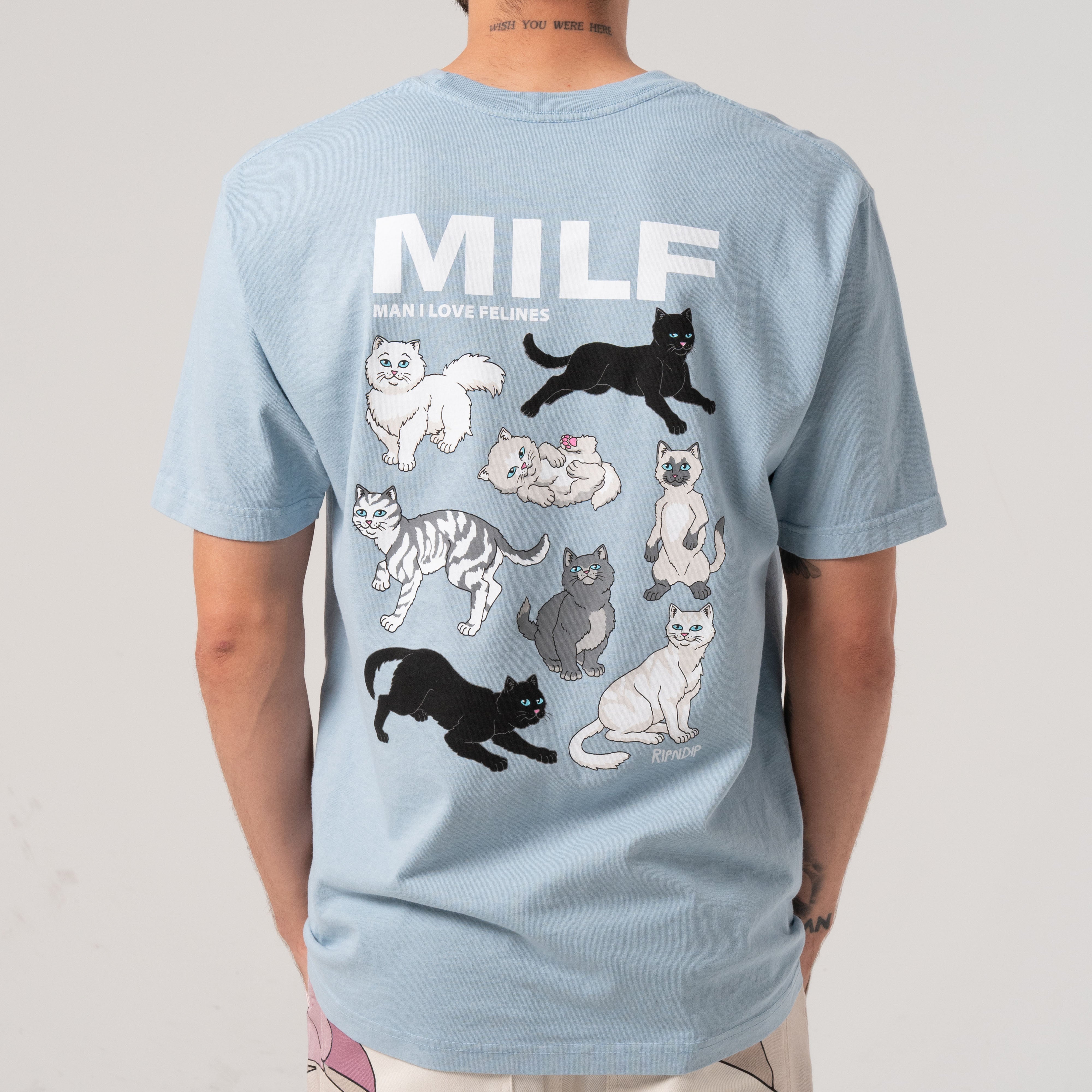 RIPNDIP Man I love Felines Tee (Powder Blue)