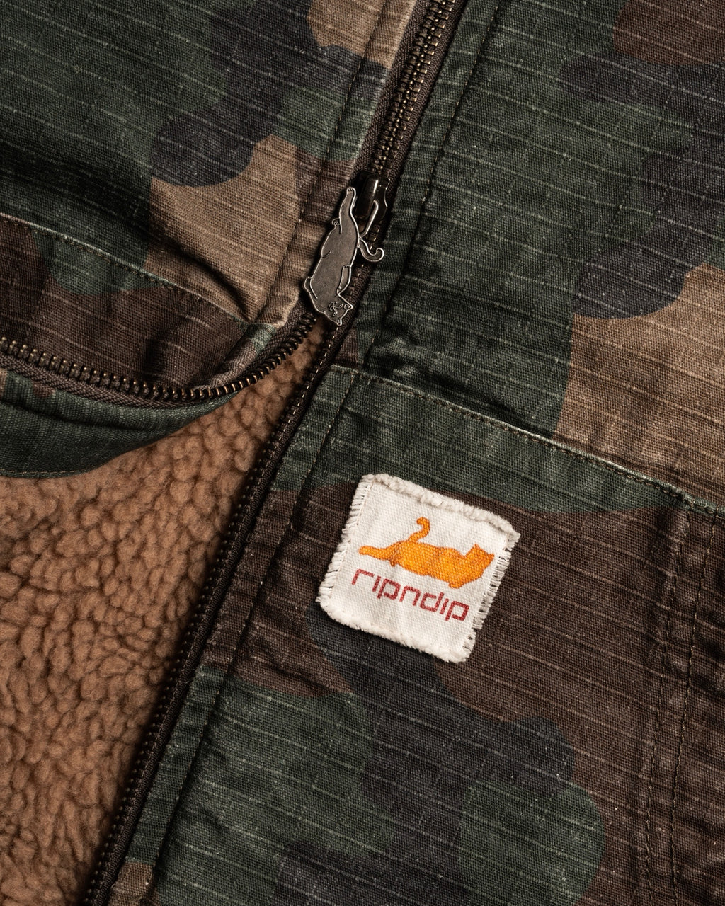 RIPNDIP camo ripstop jacket with sherpa lining - Winter coming soon