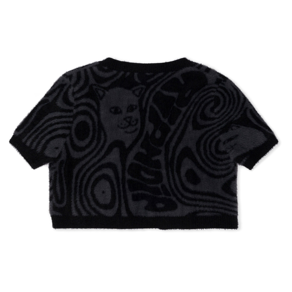 RIPNDIP Hypnotic Open Front Crop Top (Black)
