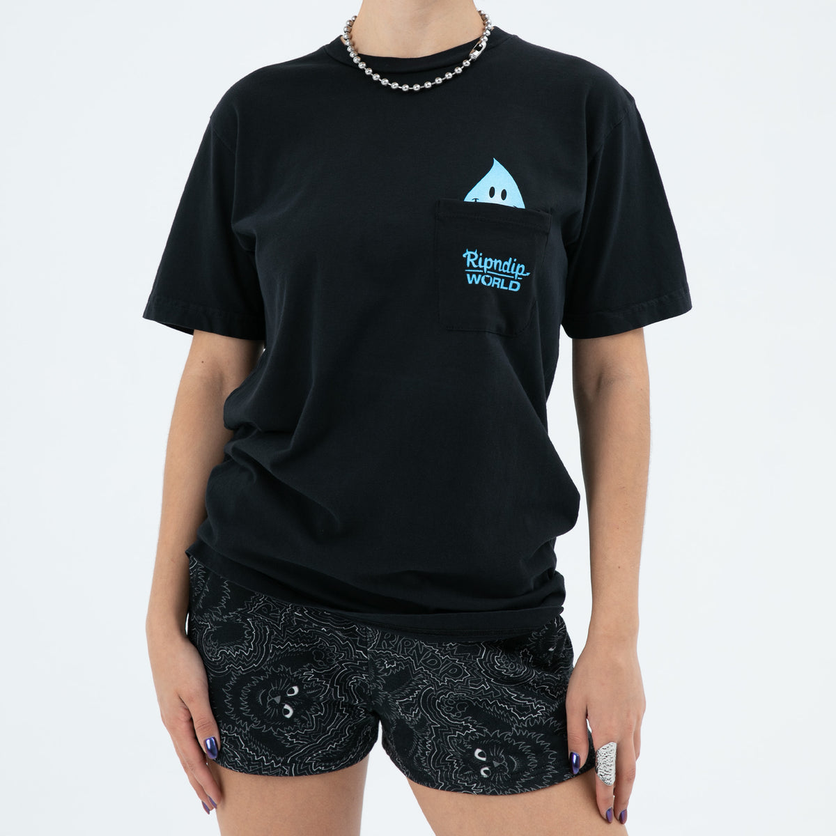 RIPNDIP F U Wet Willy Pocket Tee (Vintage Black)