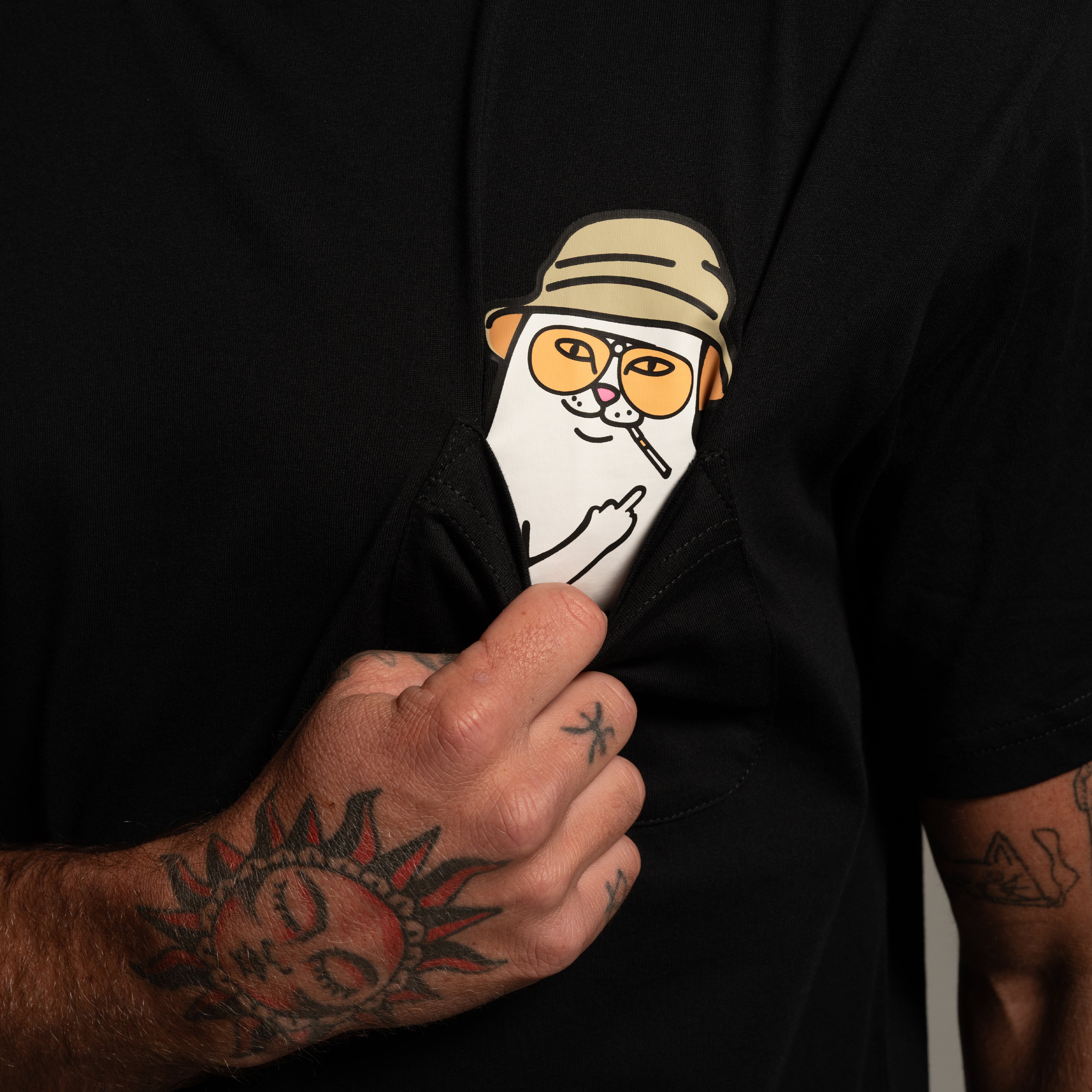 RIPNDIP Lord Nermal S Thompson Pocket Tee (Black)