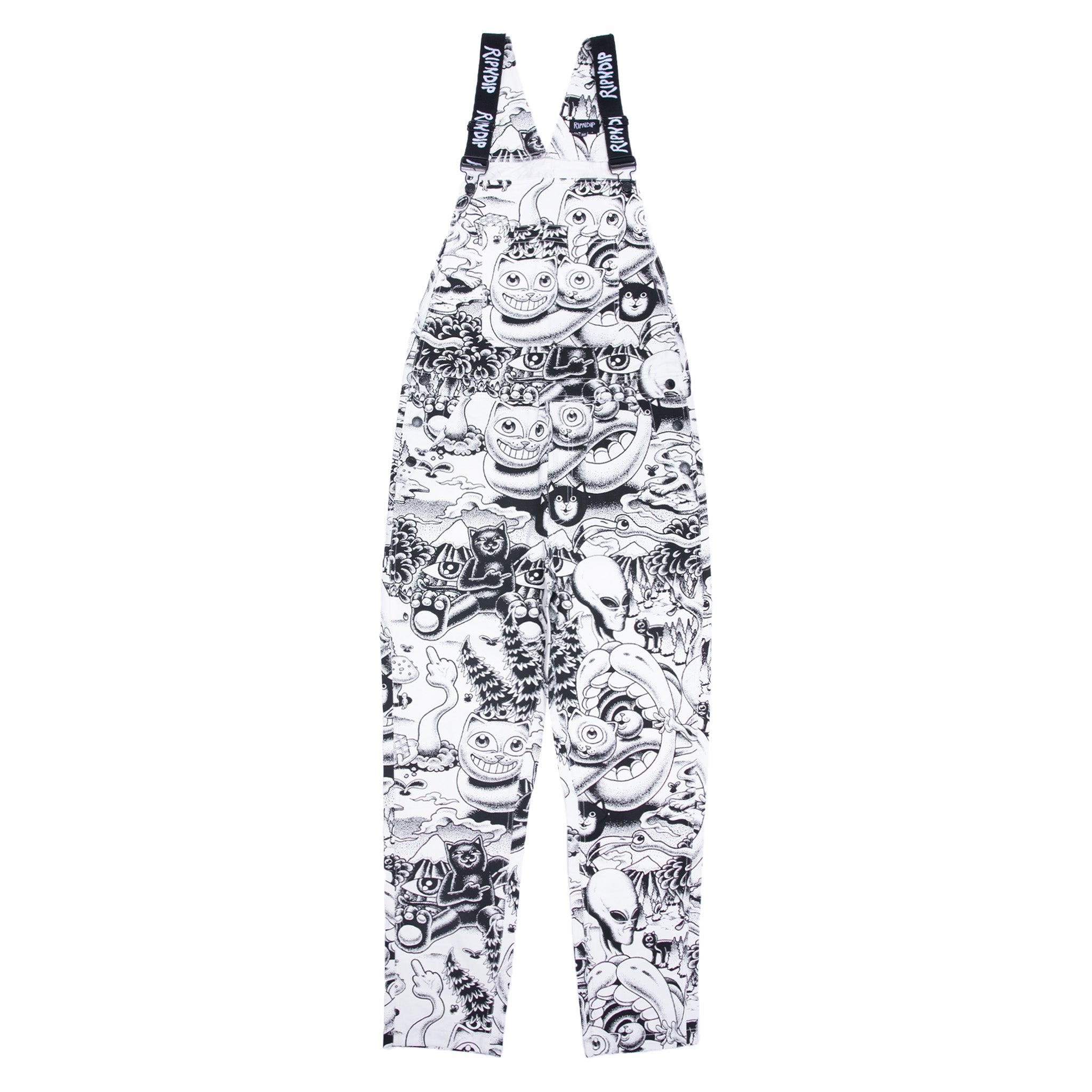 RIPNDIP カモフラージュ オーバーオール 32 ユニセックス Dark Twisted Fantasy Overalls (Black/White) – RIPNDIP