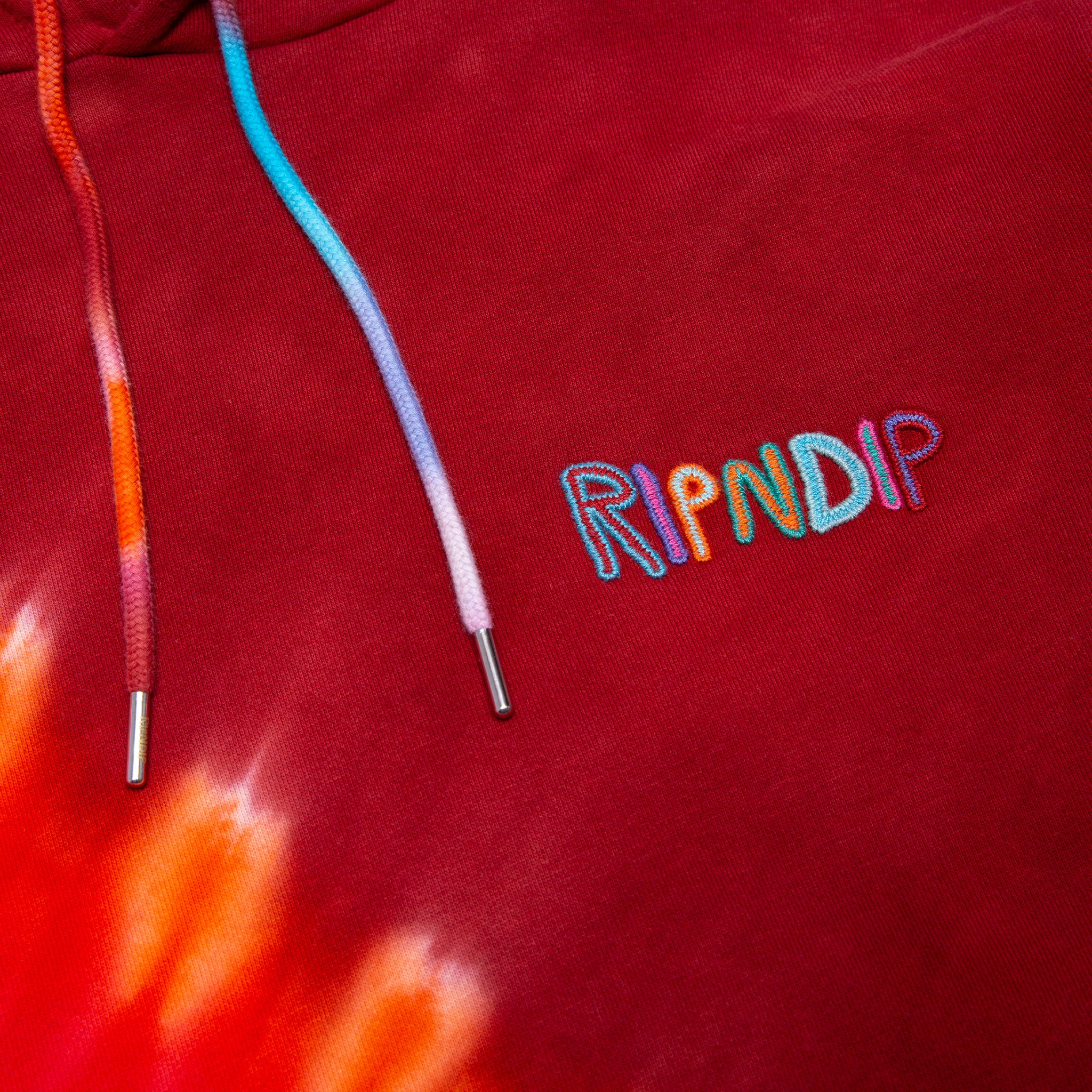 347216 OG Prisma Embroidered Hoodie (Red Tie Dye)