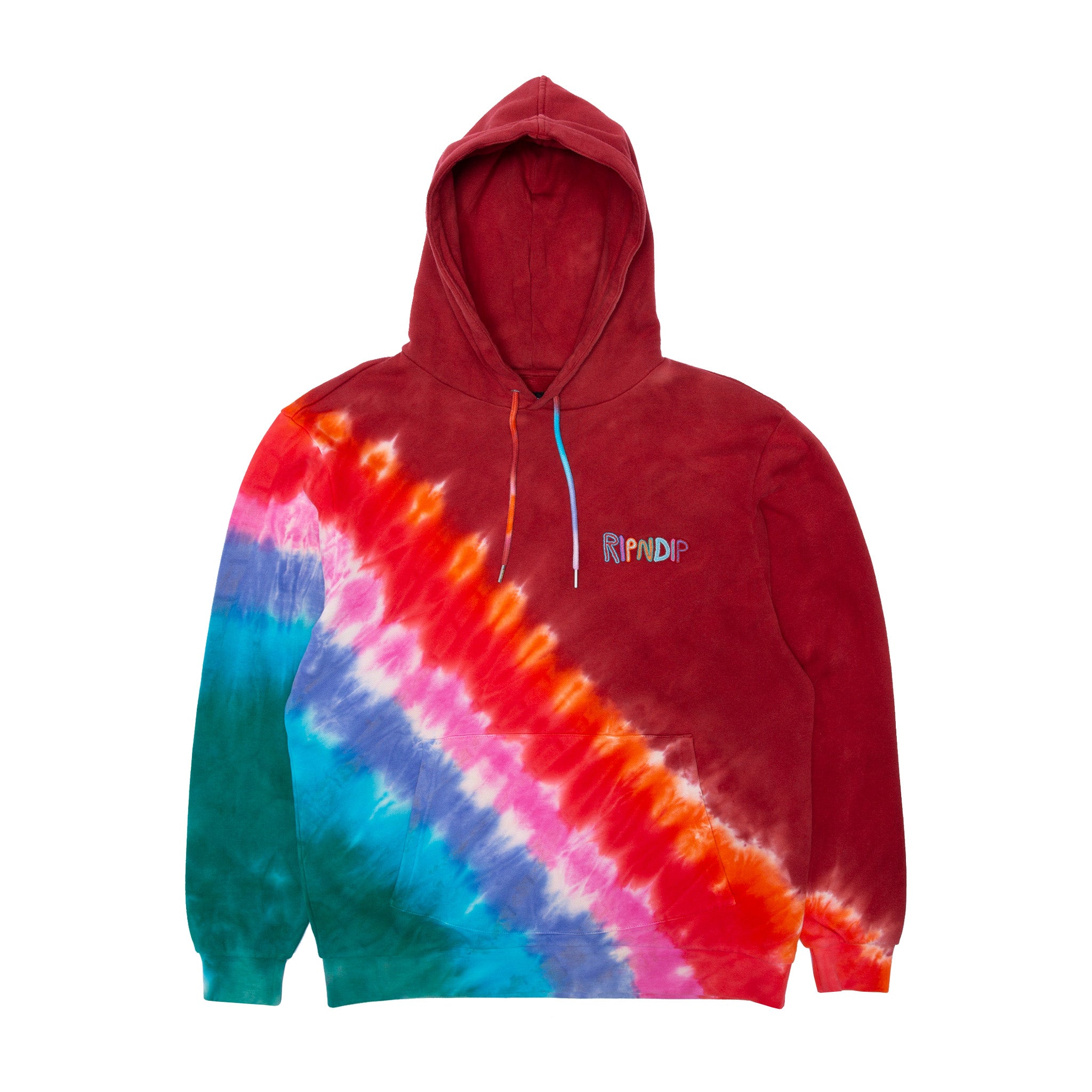 OG Prisma Embroidered Hoodie (Red Tie Dye) – RIPNDIP