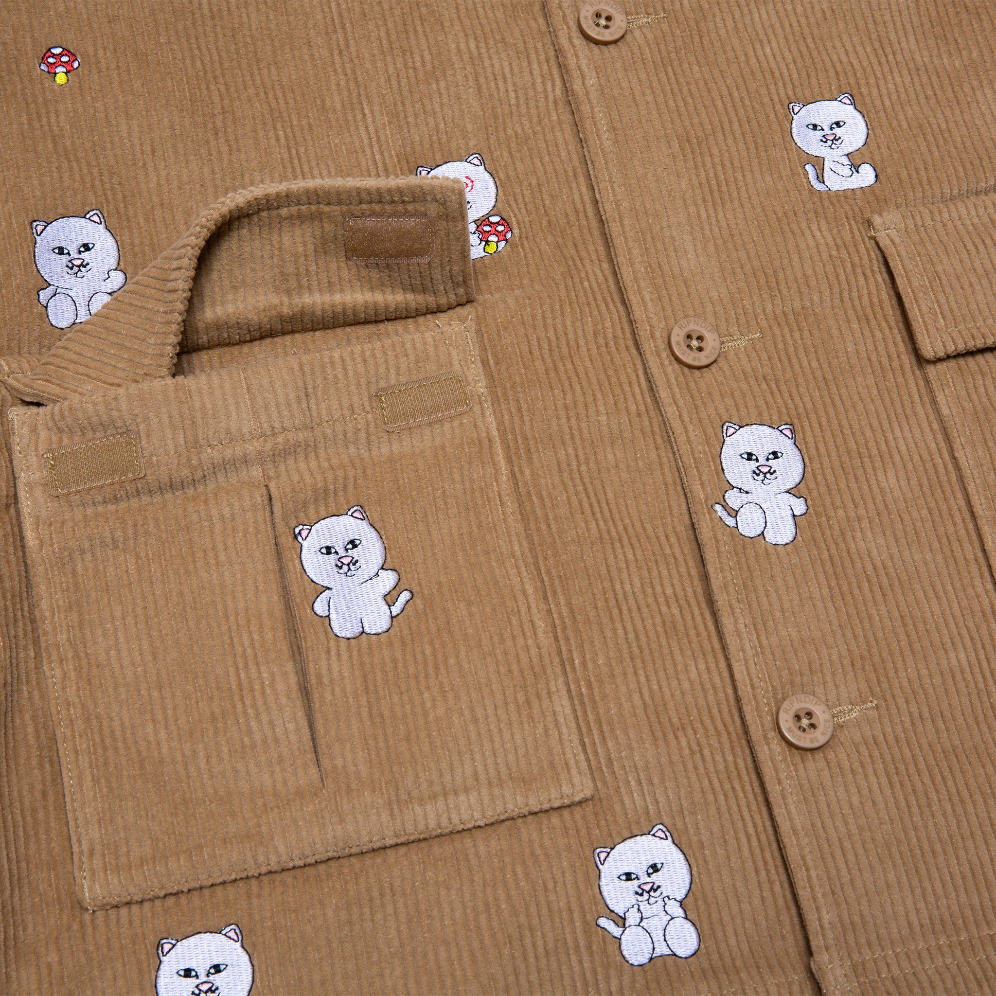 RIPNDIP Hello Nermy Corduroy Jacket (Tan)