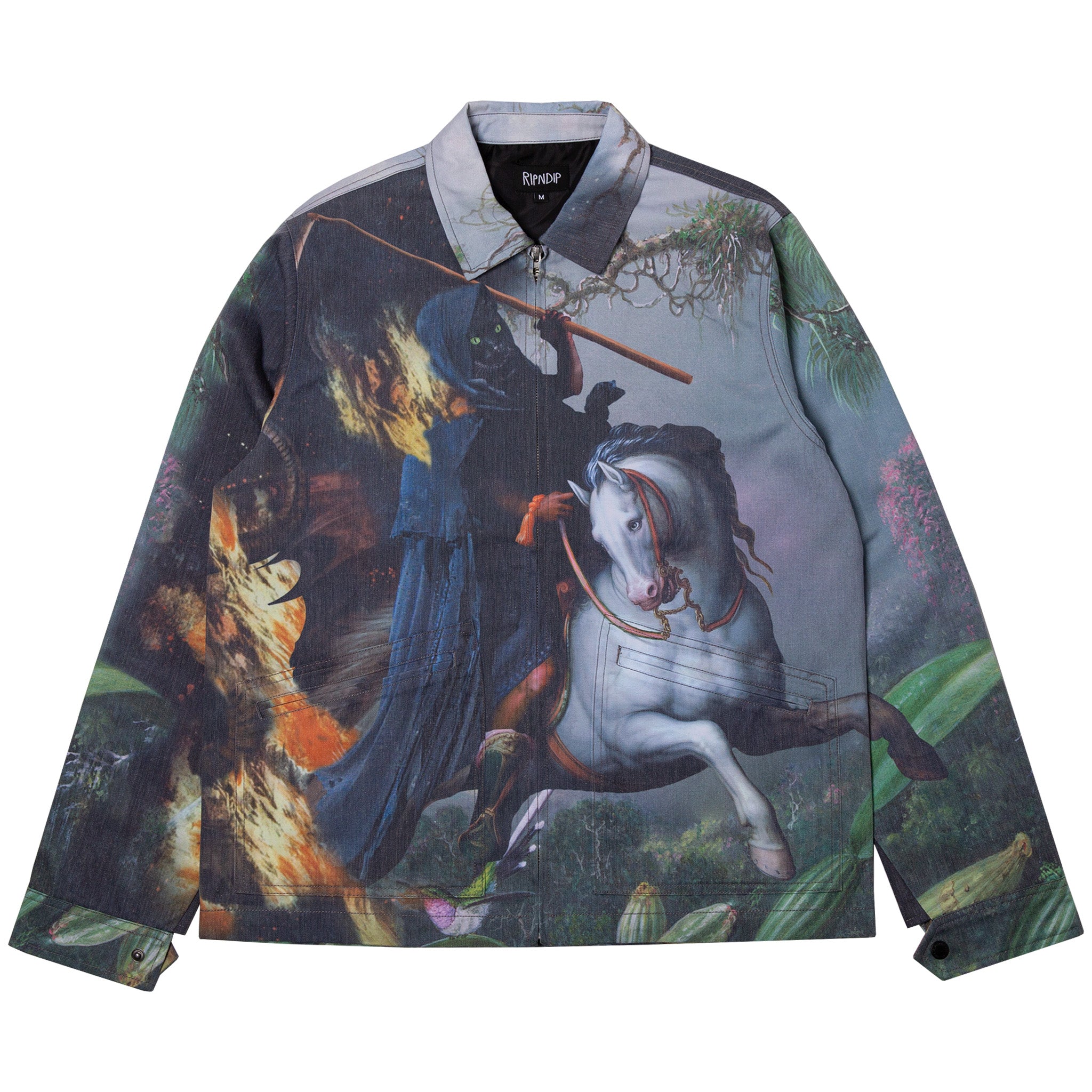 RipNDip Fire & Desire Denim Coach Jacket (Multi)