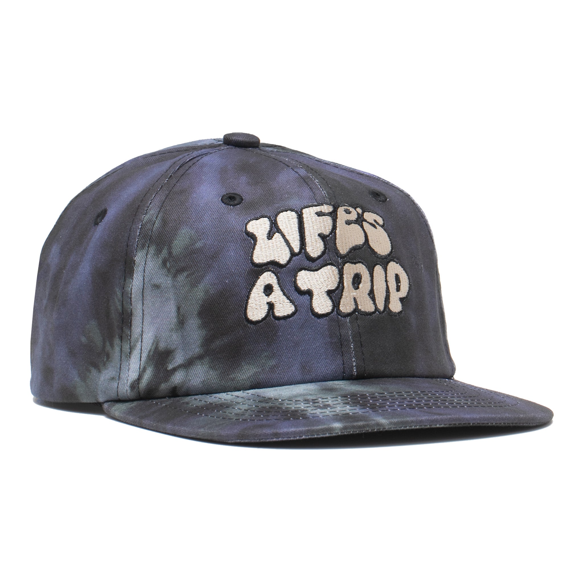 RIPNDIP Lifes A Trip 6 Panel Hat (Black/Sage/ Dark Slate Tie Dye)
