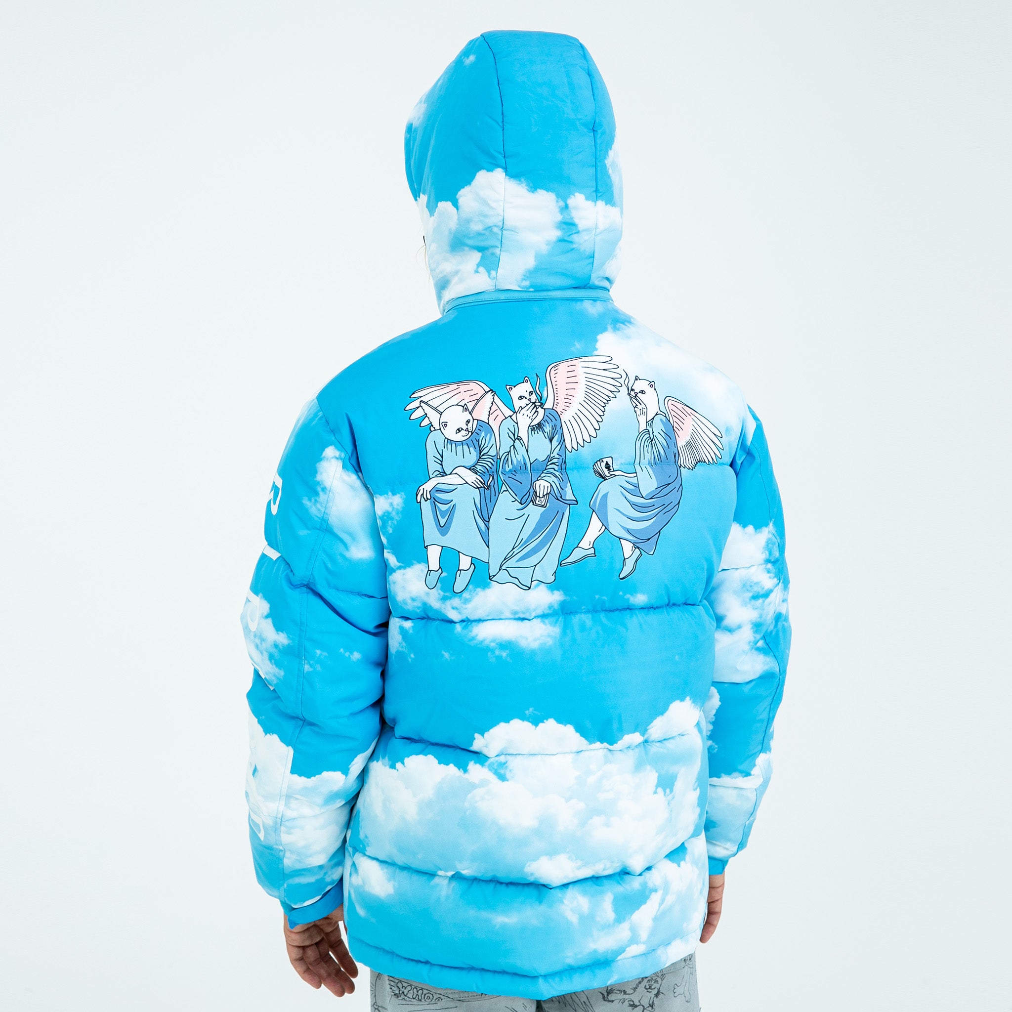 Heaven And Hell Puffer Jacket (Blue) – RIPNDIP