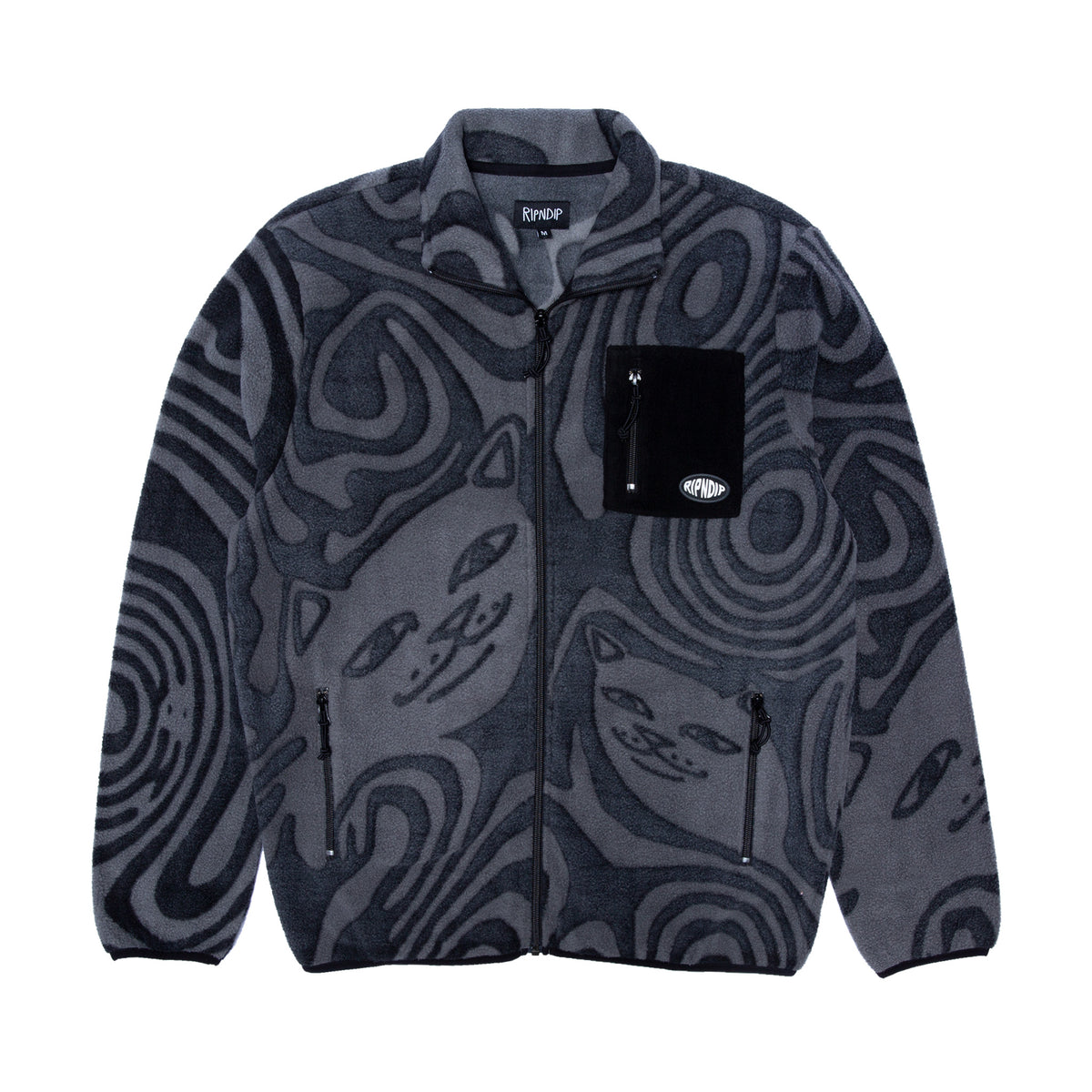 RIPNDIP Hypnotic Polar Fleece Jacket (Black)